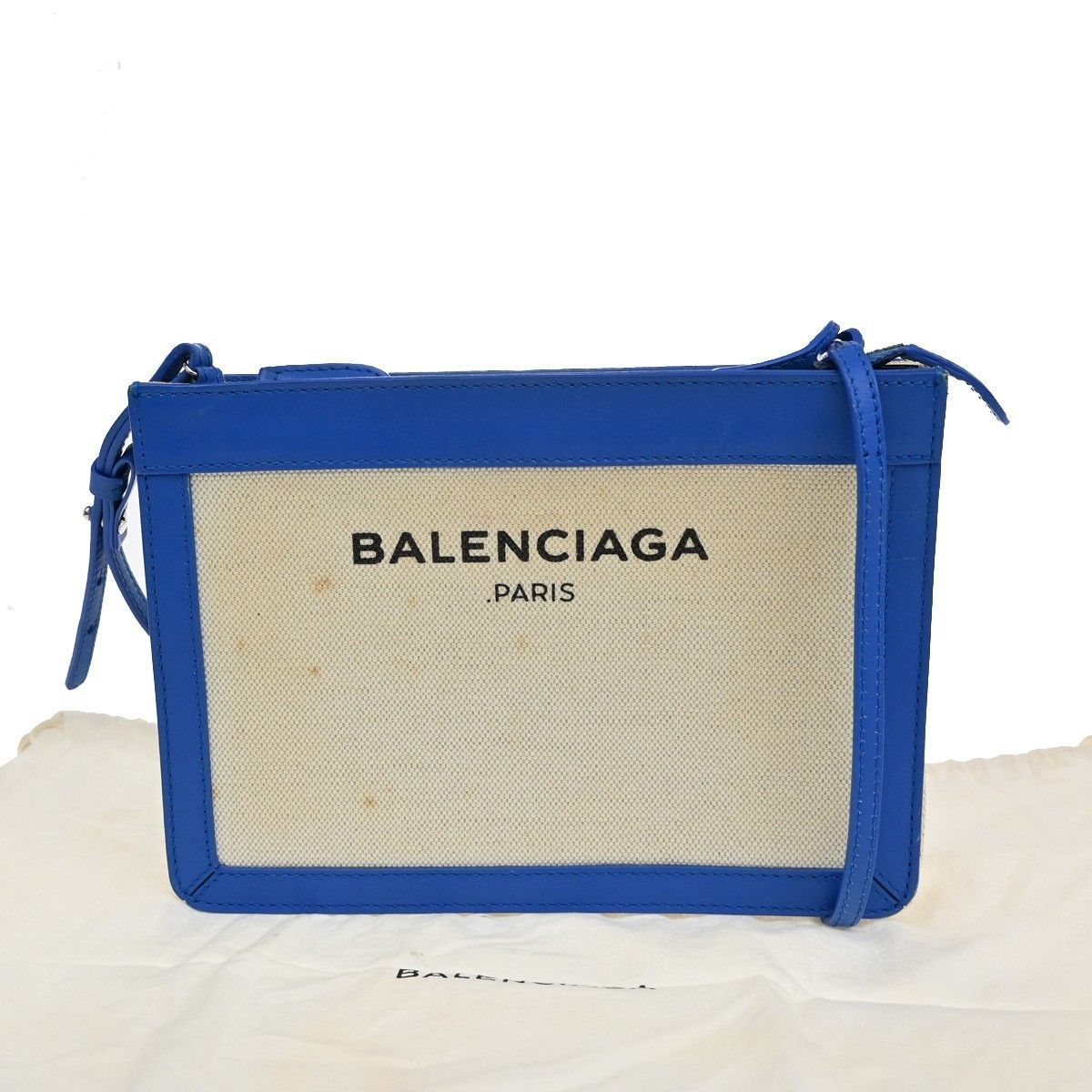 Balenciaga Balenciaga Navy Pochette Canvas and Leather Size ONE SIZE - 1 Thumbnail
