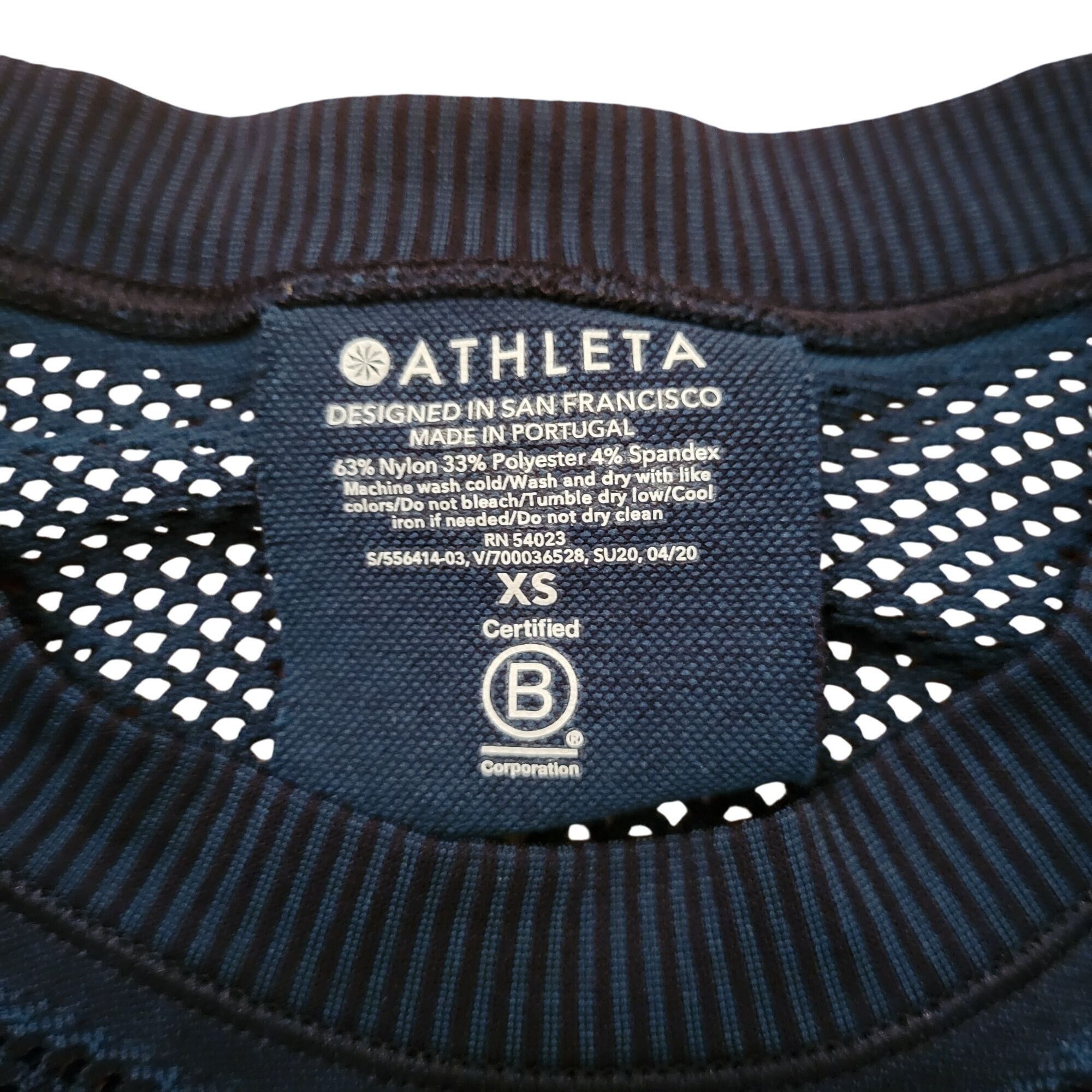 Athleta Athleta XS Teal Black Seamless Knit Performance OXYGEN Two T Size XS / US 0-2 / IT 36-38 - 4 Thumbnail