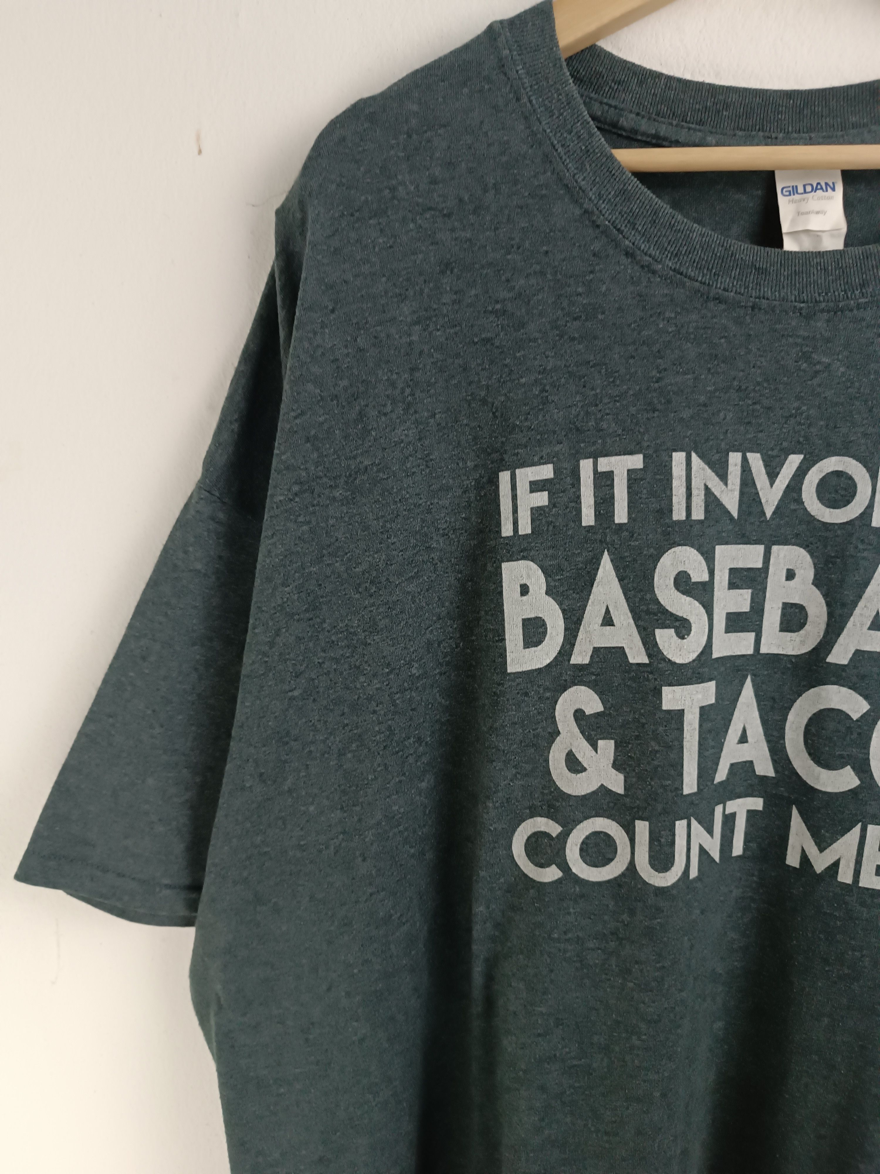 Vintage VINTAGE BASEBALL & TACOS COUNT ME IN FUNNY HUMOR QUOTE TEE Size US XXL / EU 58 / 5 - 5 Thumbnail