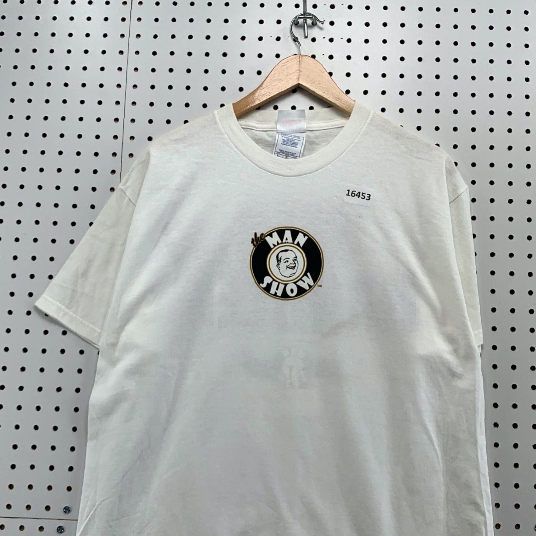 Vintage VINTAGE Man Show Shirt Adult Large Beer Handler Graphic White Short Sleeve TEE Mens Large White Beer Theme 90s Dreamin Motion Size US L / EU 52-54 / 3 - 5 Thumbnail