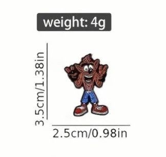 Playstation Crash Bandicoot enamel pin PlayStation Game Cartoon Size ONE SIZE - 2 Thumbnail