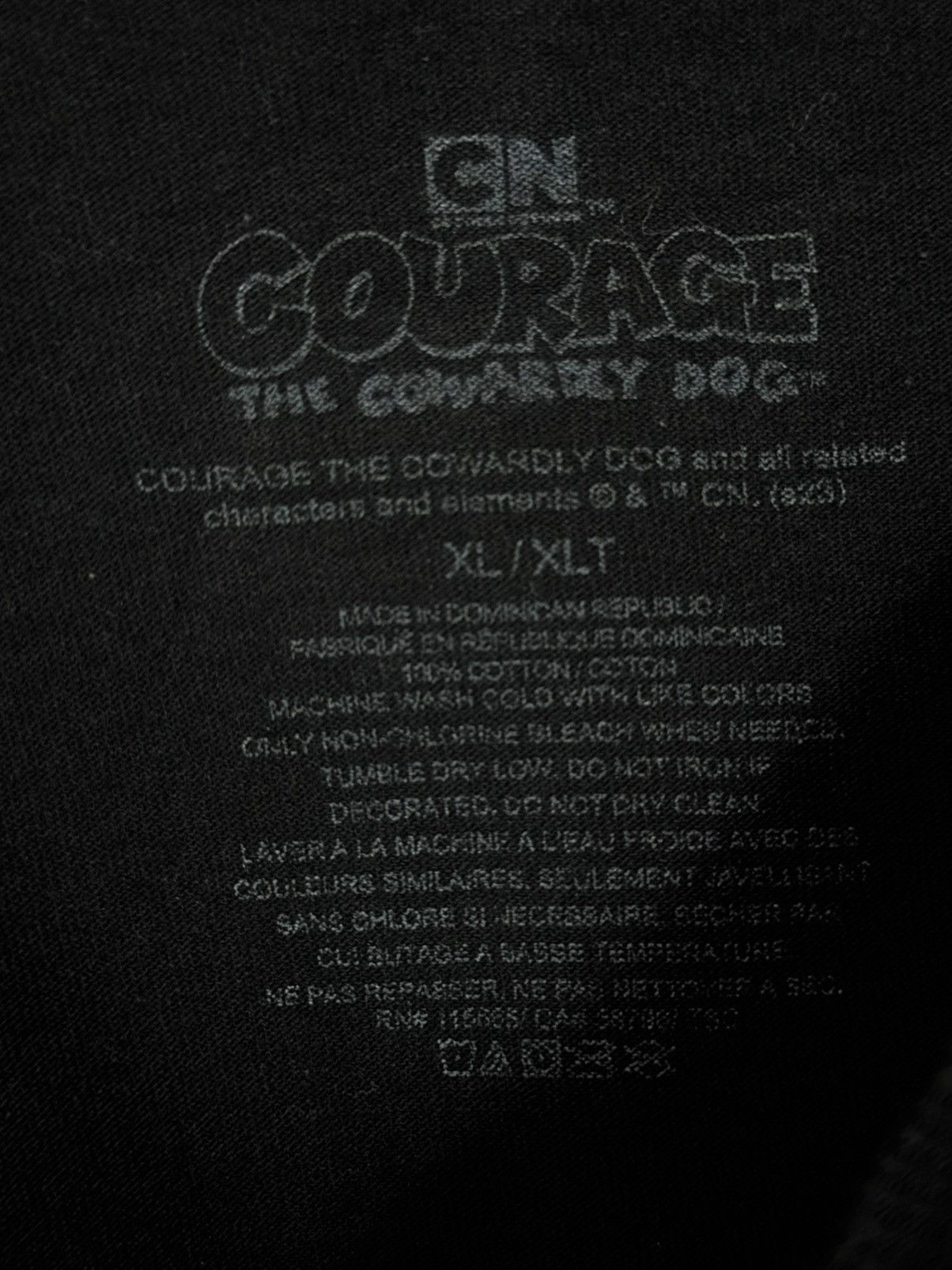 Vintage Courage the Cowardly Dog Rap Portrait Cartoon Black Tee XL Size US XL / EU 56 / 4 - 3 Thumbnail