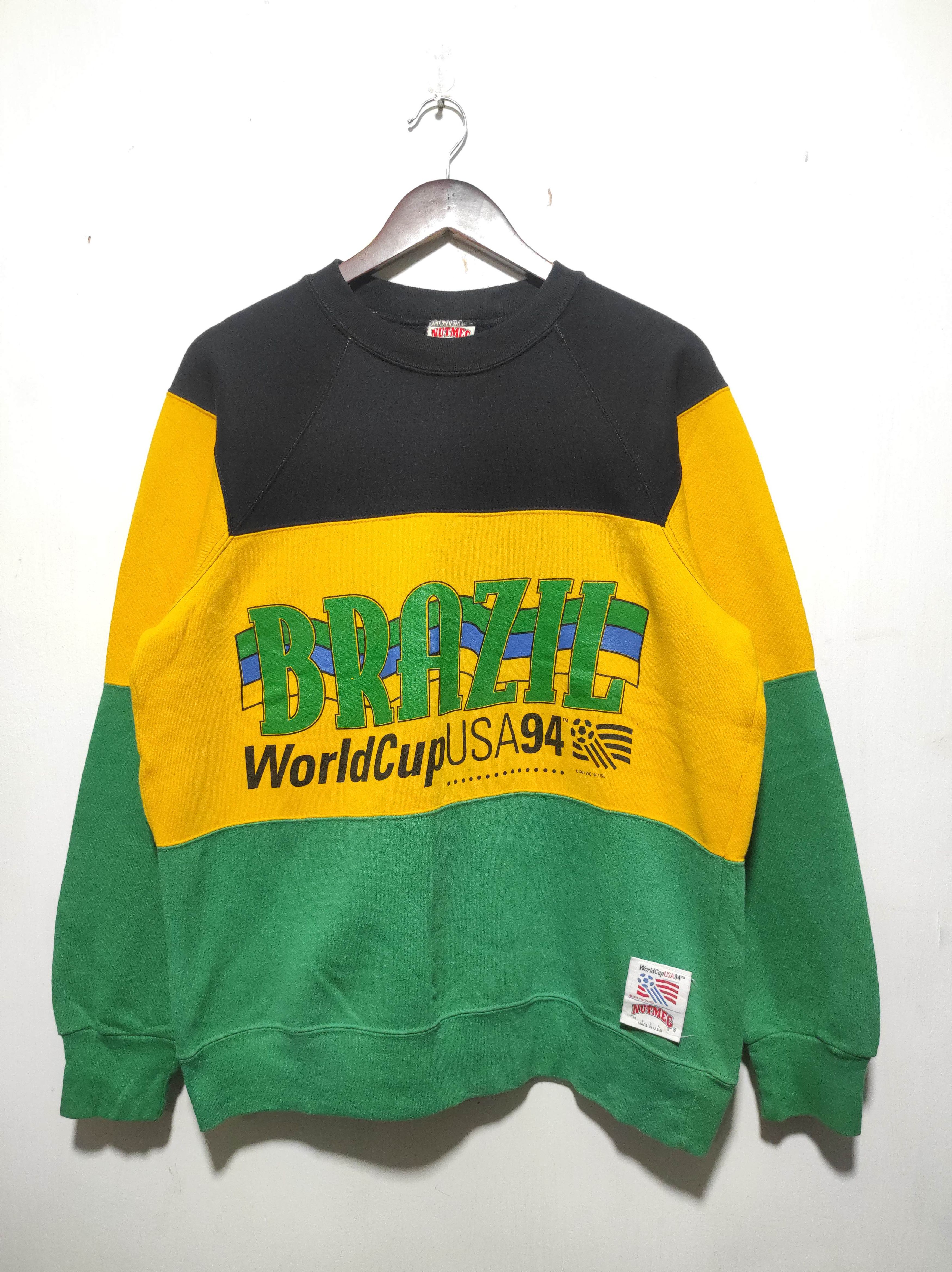 Nutmeg Vintage 90s Brazil Team World Cup USA 94 Sweatshirt | M Size US M / EU 48-50 / 2 - 2 Thumbnail