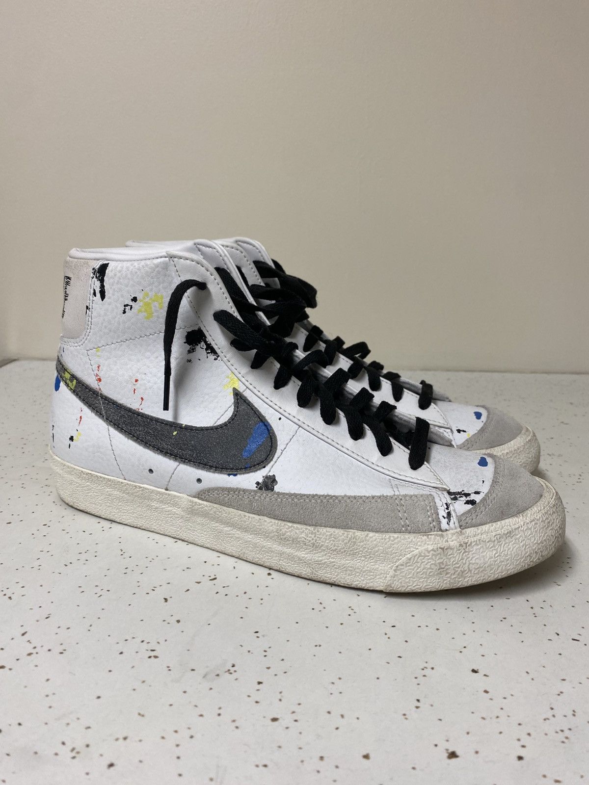 Nike Nike ‘77 Blazer Mid White Paint Splatter Sneakers Shoes Y2K Size US 10 / EU 43 - 1 Thumbnail