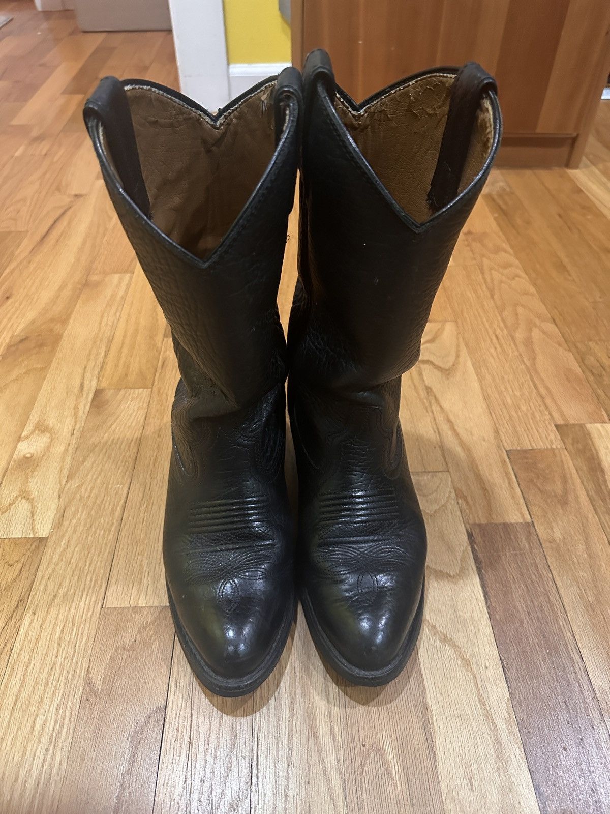 Harley Davidson Harley Davidson Black Leather Boots with Metal Emblem Size US 9 / EU 42 - 3 Thumbnail
