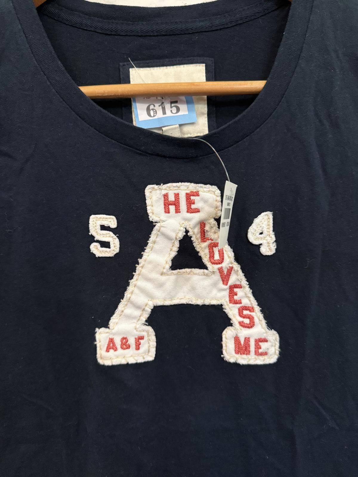 Abercrombie & Fitch Abercrombie & Fitch Women's Medium Black T-Shirt with Embro- Size M / US 6-8 / IT 42-44 - 2 Thumbnail