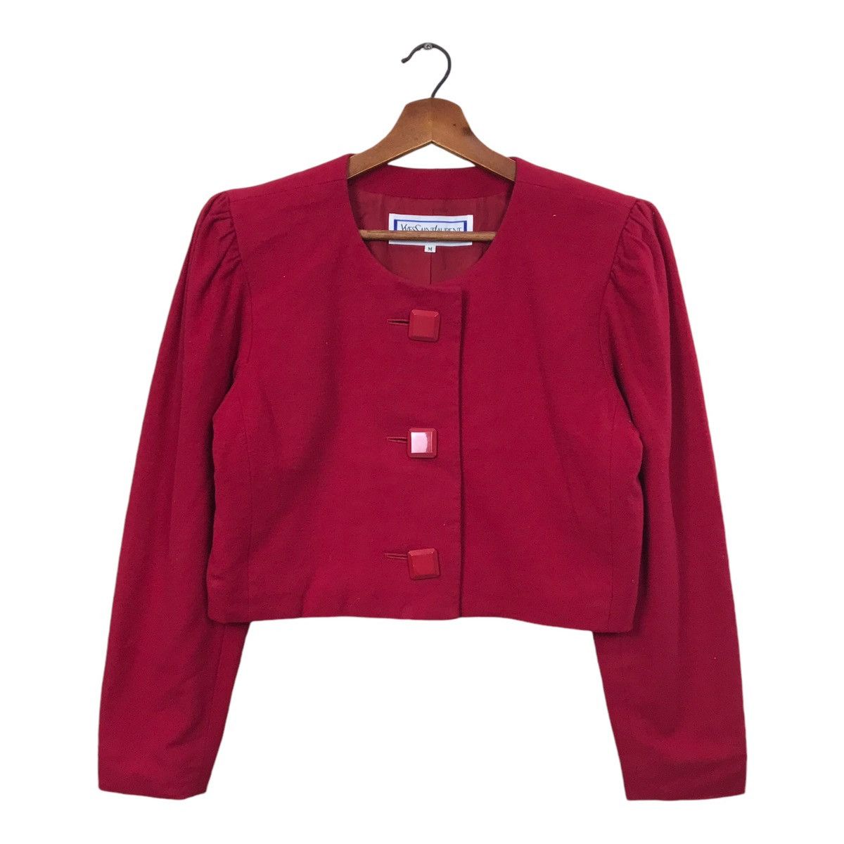 Vintage Vintage Yves Saint Laurent Crop Top Jacket Size M / US 6-8 / IT 42-44 - 1 Thumbnail