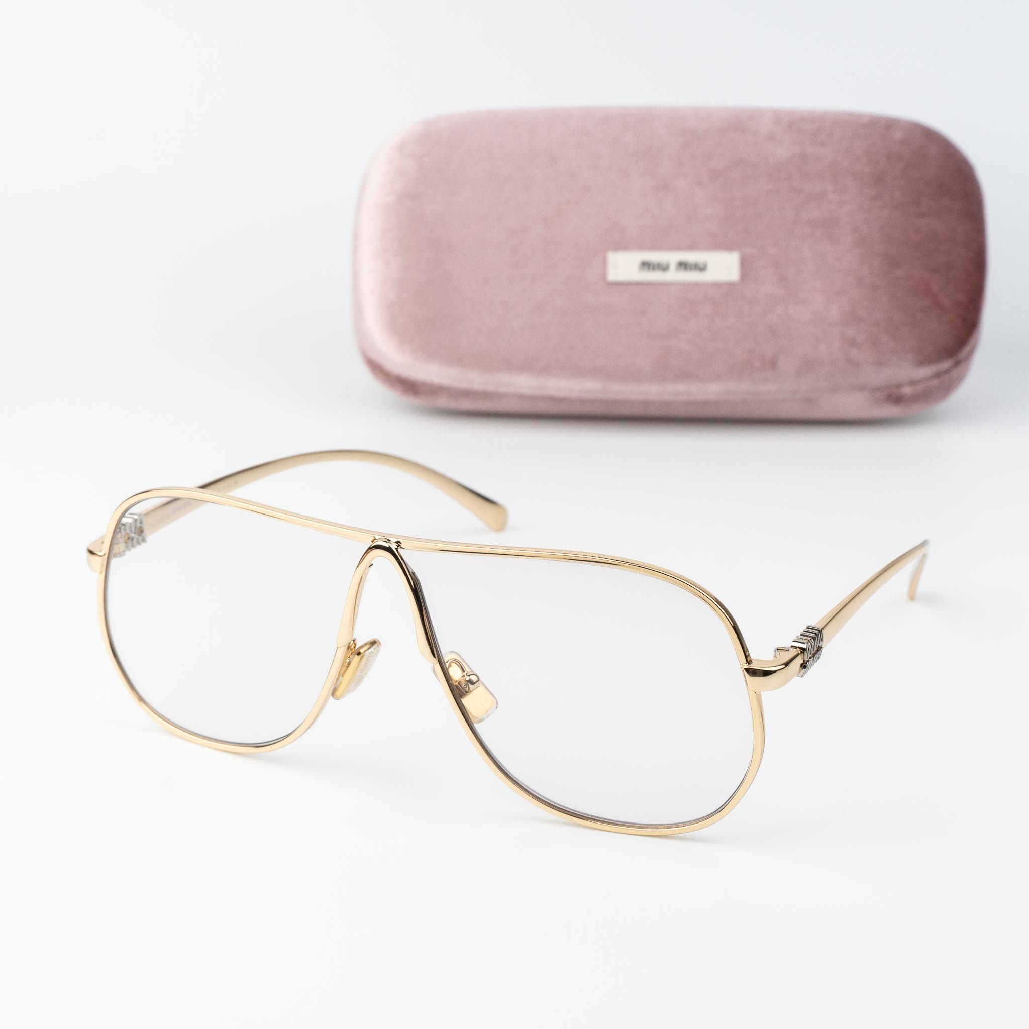 Miu Miu Miu Miu Women Eyeglasses Pilot MUA56S 5AK08N NEW AUTHENTIC Size ONE SIZE - 1 Thumbnail