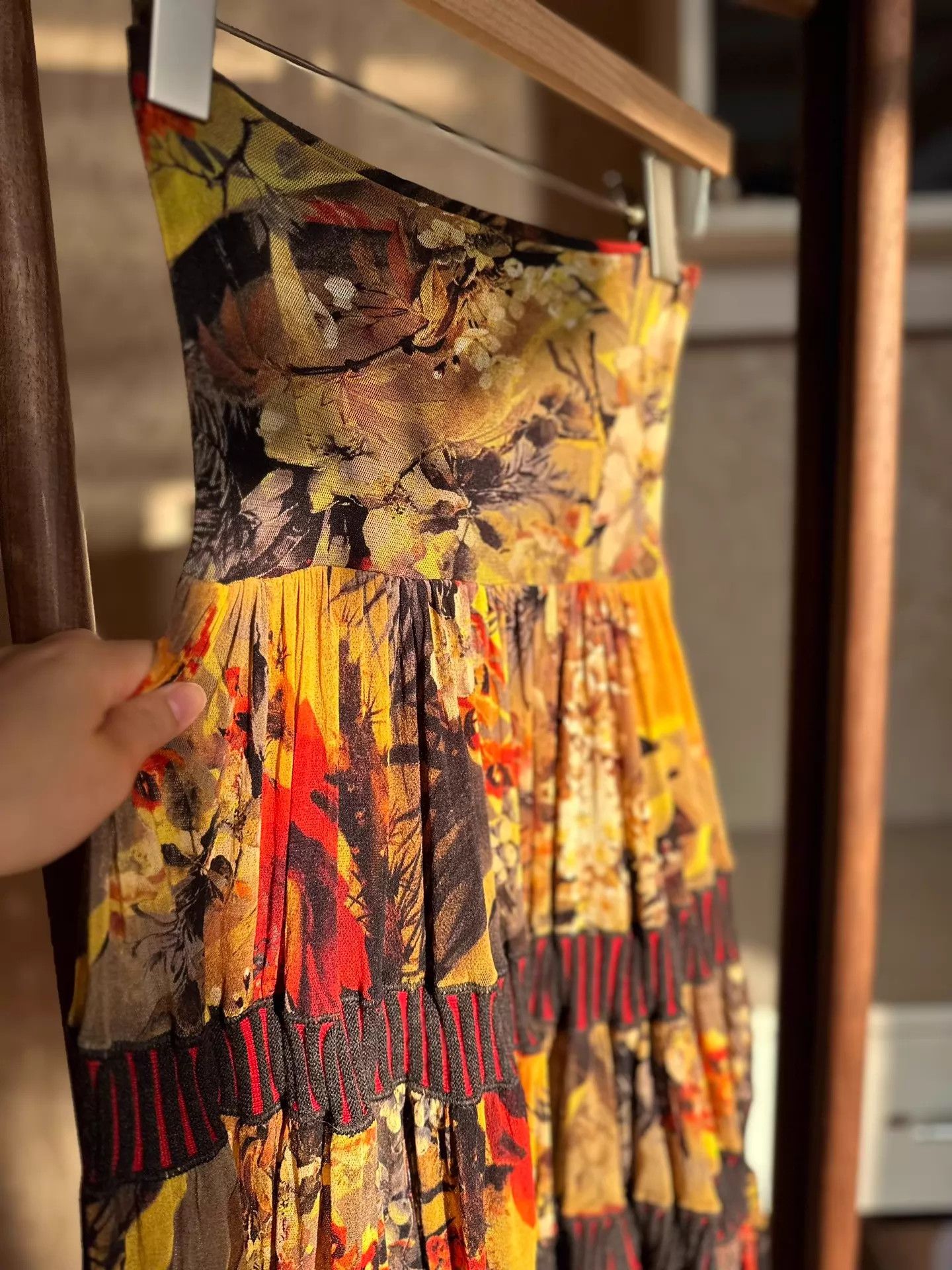 Jean Paul Gaultier JPG Strapless Long Harvest Fruit & Flower Print Dress S Size S / US 4 / IT 40 - 6 Thumbnail