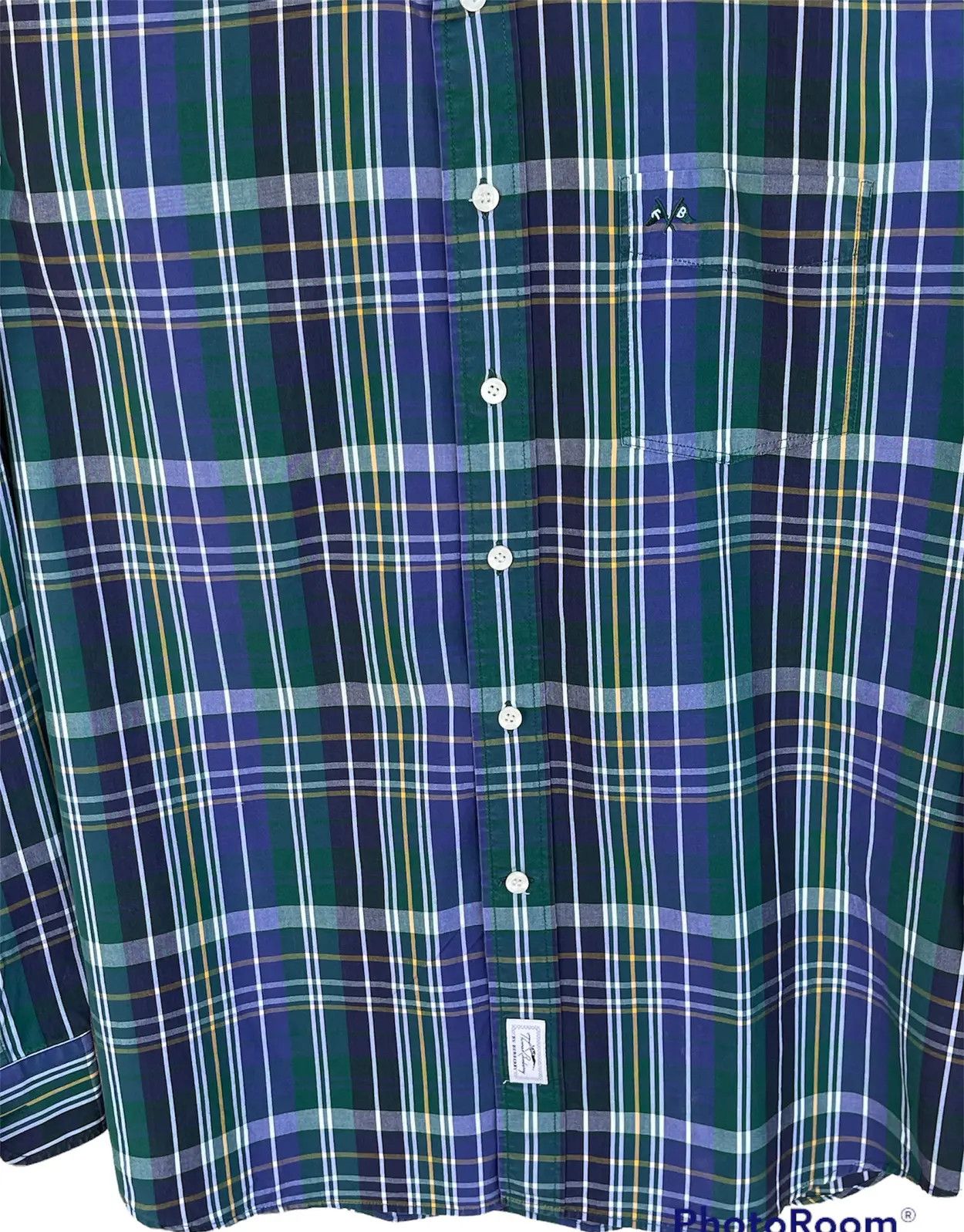 Burberry 🔥 TB Burberry multicolored plaid striped shirt size xl Size US XL / EU 56 / 4 - 4 Thumbnail