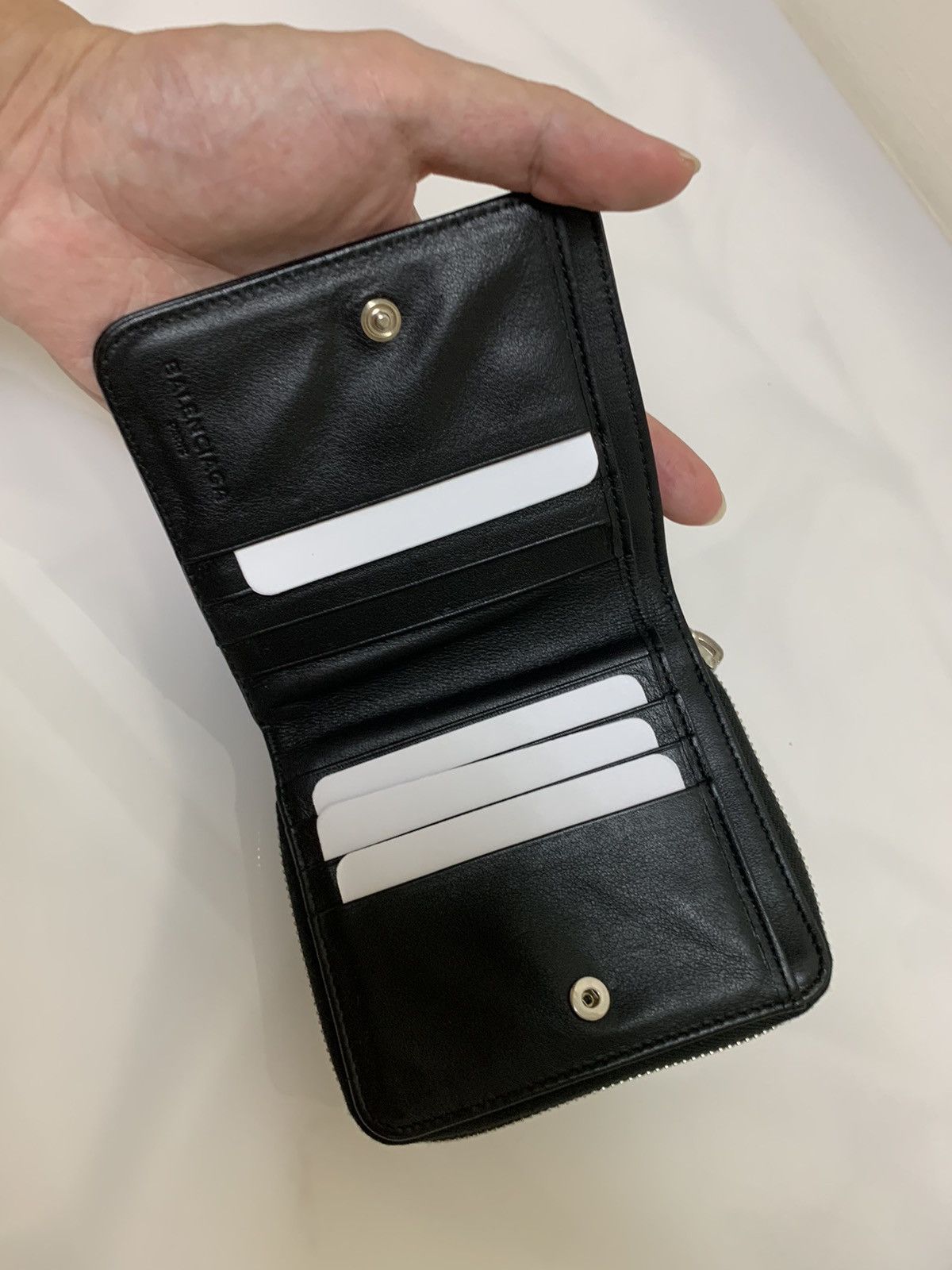 Balenciaga Balenciaga Black logo Leather Wallet Size ONE SIZE - 4 Thumbnail