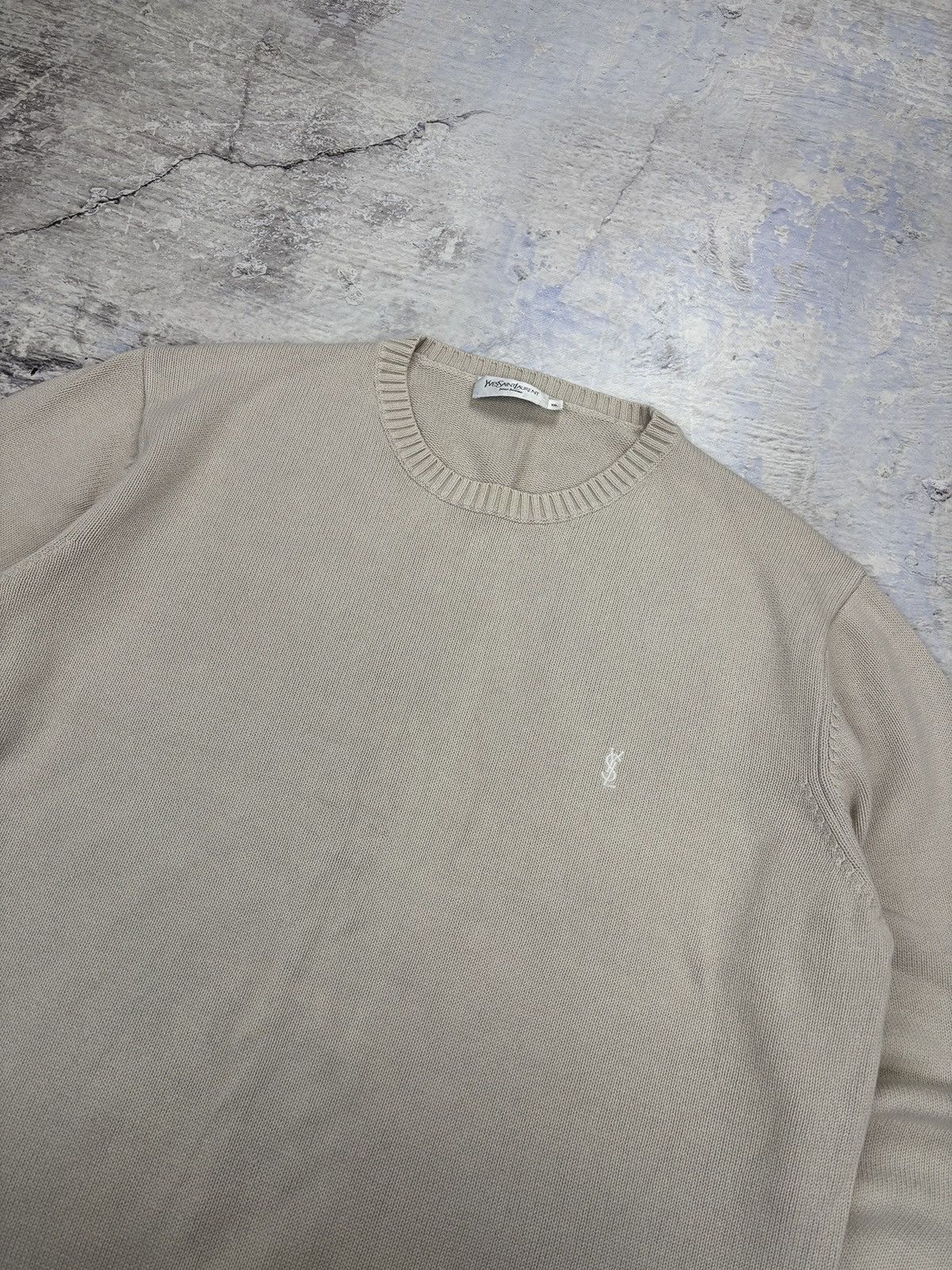 Yves Saint Laurent Yves Saint Laurent YSL knit sweater beige mens rare y2k Size US XXL / EU 58 / 5 - 3 Thumbnail