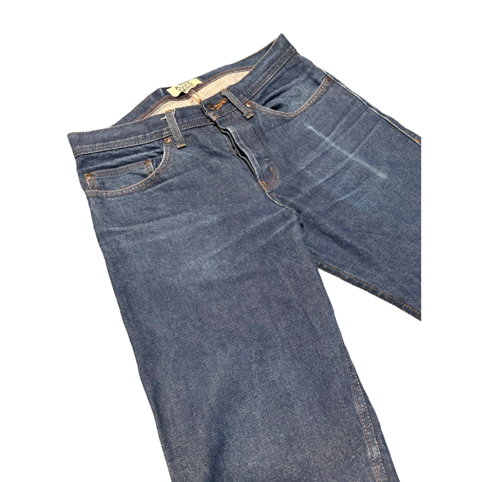 Vintage Naked & Famous Denim Weird Guy Natural Indigo Selvedge Jeans 32X33 Size US 32 / EU 48 - 4 Thumbnail