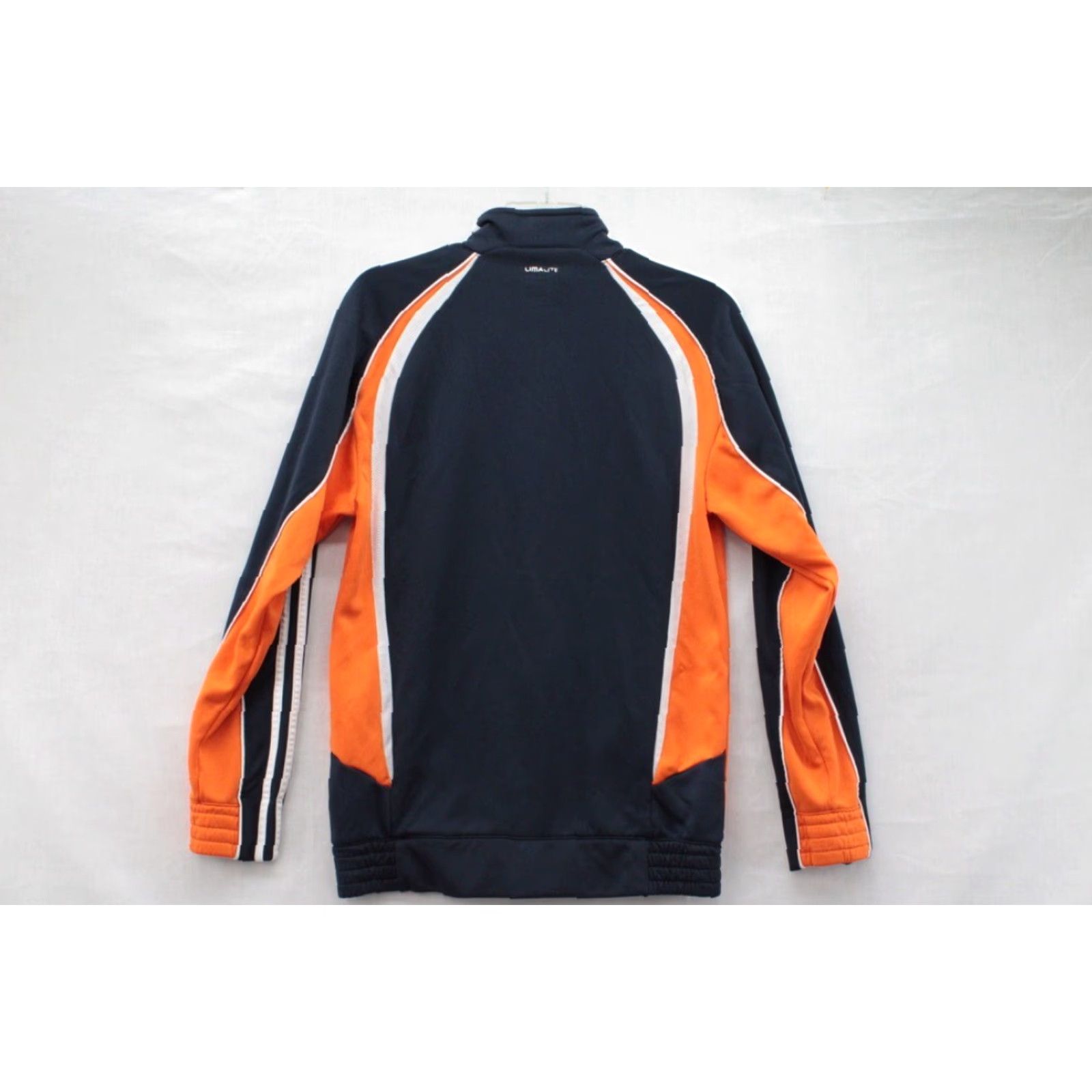 Adidas Adidas Clima365 Jacket Mens Small Blue Orange Performance Track Jacket No Pockets Vented 40in Chest 33" Neck to Cuff 20" Pit to Pit Size US S / EU 44-46 / 1 - 2 Thumbnail