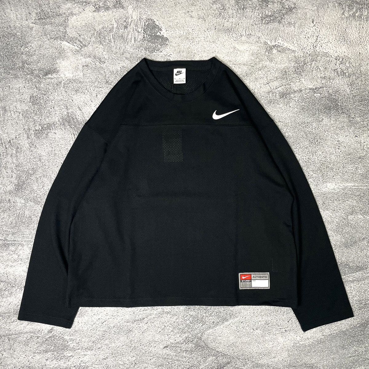 Nike × Stussy NIKE X STUSSY LONG SLEEVE MESH JERSEY BLACK Size US XL / EU 56 / 4 - 4 Thumbnail
