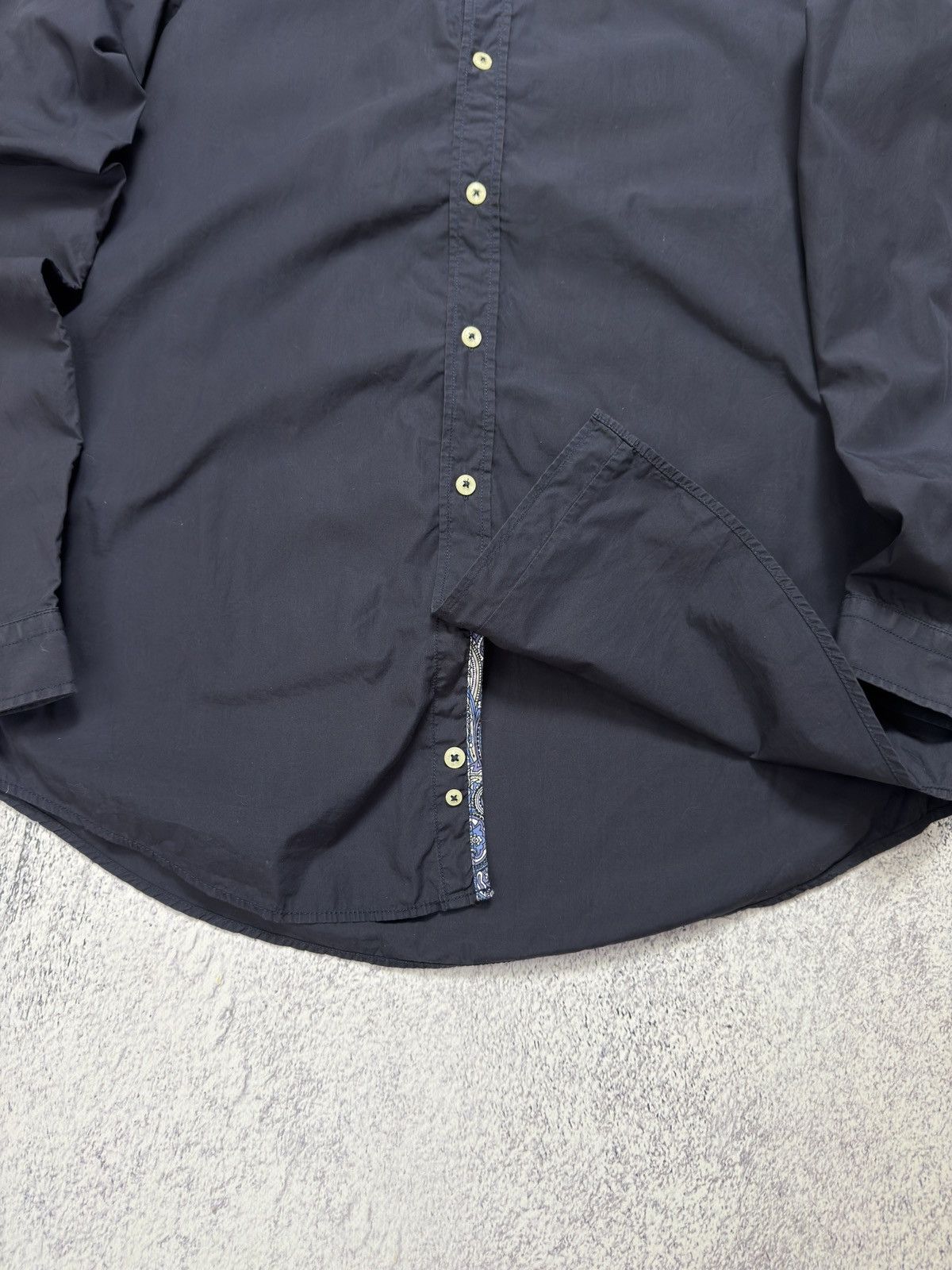 Jean Paul Gaultier Jean Paul Gaultier Monsieur Vintage Navy Button-Up Shirt Size US L / EU 52-54 / 3 - 8 Thumbnail