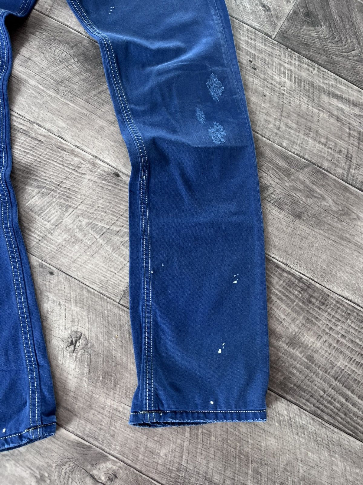 Diesel Rare Diesel D.N.A. S/S 2016 THAVAR Slim Skinny Painted Jeans Size US 33 - 6 Thumbnail