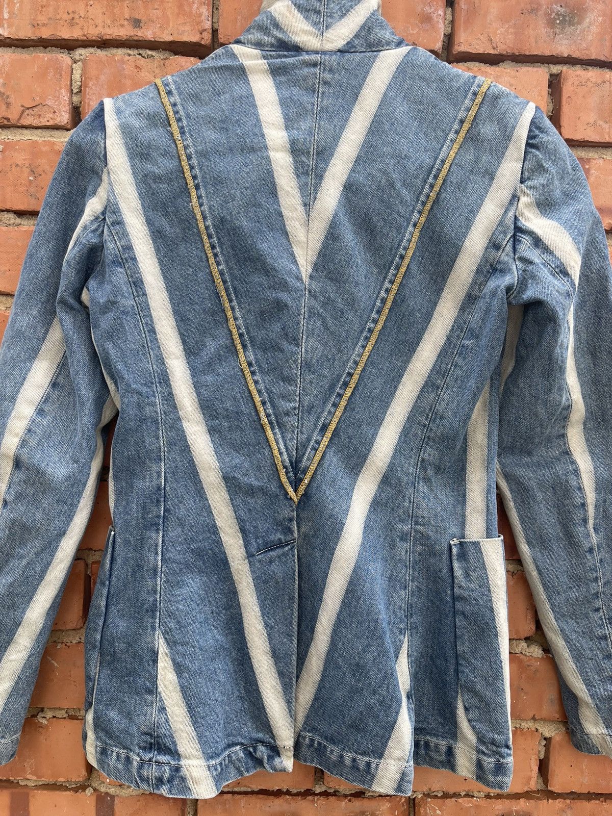 Diesel Super Rare Vintage Diesel Stylelab Veritas Denim blazer Size S / US 4 / IT 40 - 7 Thumbnail