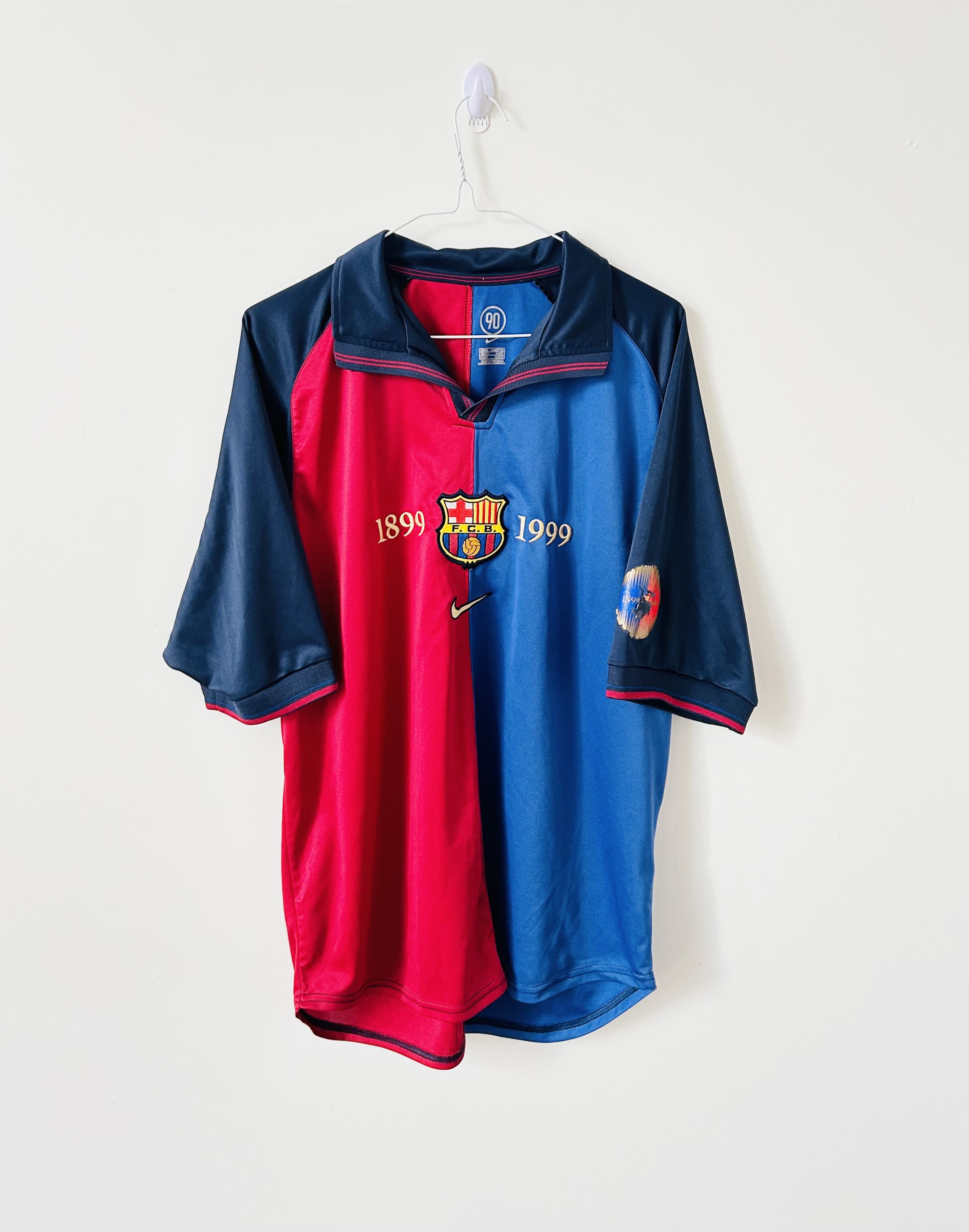 Rare FC Barcelona 1999 Centenary Shirt - Luís Figo #7