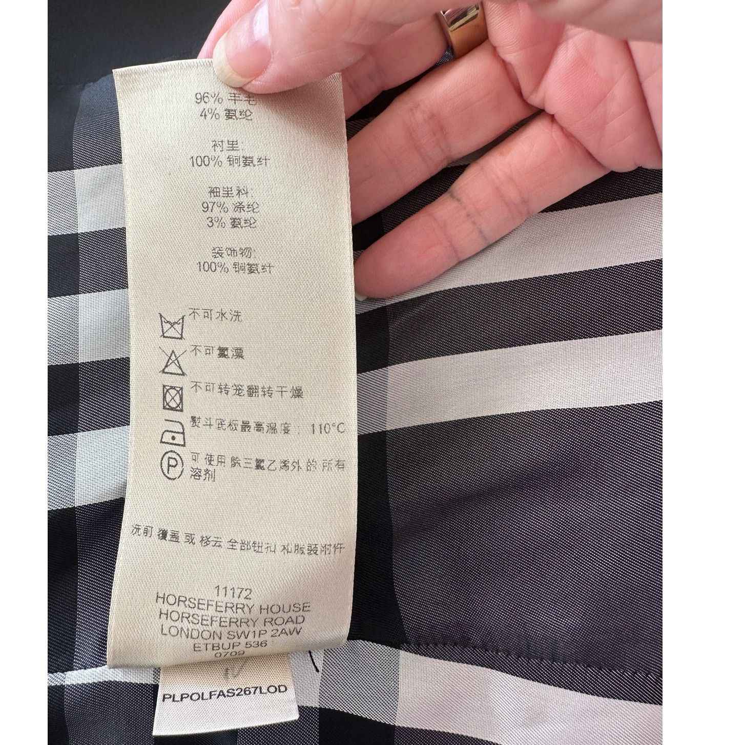 Burberry Burberry London Black 2-Button Wool Blazer Plaid Lined 8 Size M / US 6-8 / IT 42-44 - 13 Thumbnail