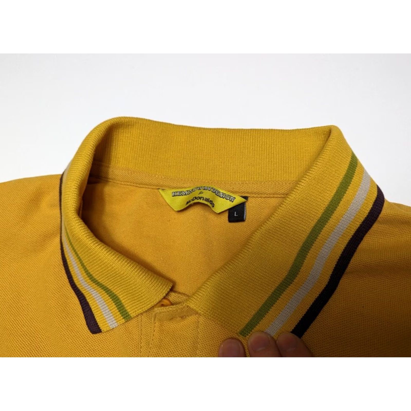 Vintage Vintage Hemingway Design McDonalds Yellow Polo shirt Size L Size US L / EU 52-54 / 3 - 7 Thumbnail