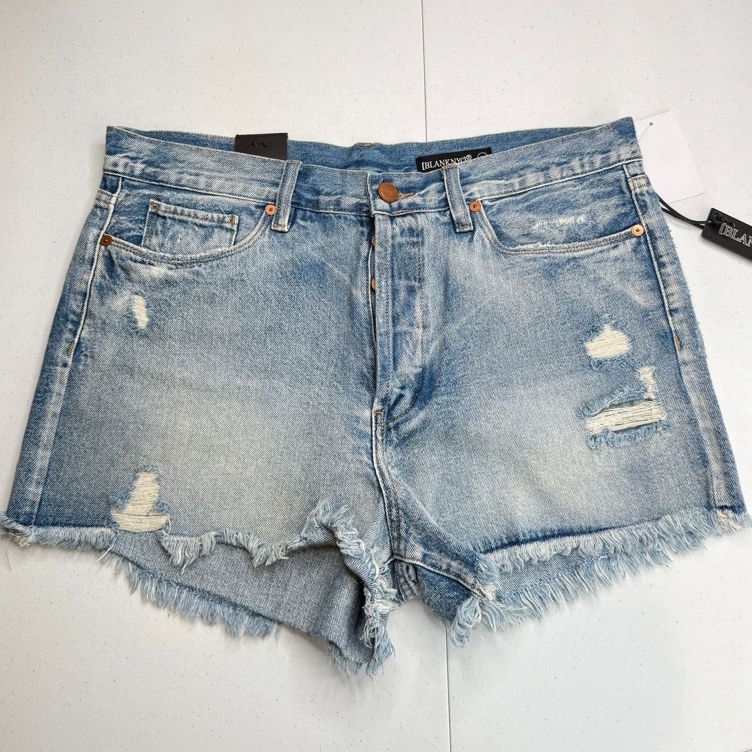 BLANKNYC NWT BLANK NYC Cut Off Denim Shorts Distressed High Rise Size 31" - 1 Thumbnail