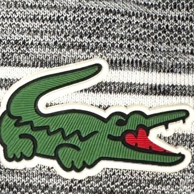 Lacoste Lacoste Sport Polo Shirt Mens 2XL Gray White Striped Tournament Logo Short Sleeve Sportswear (GOLF) Size US XXL / EU 58 / 5 - 6 Thumbnail