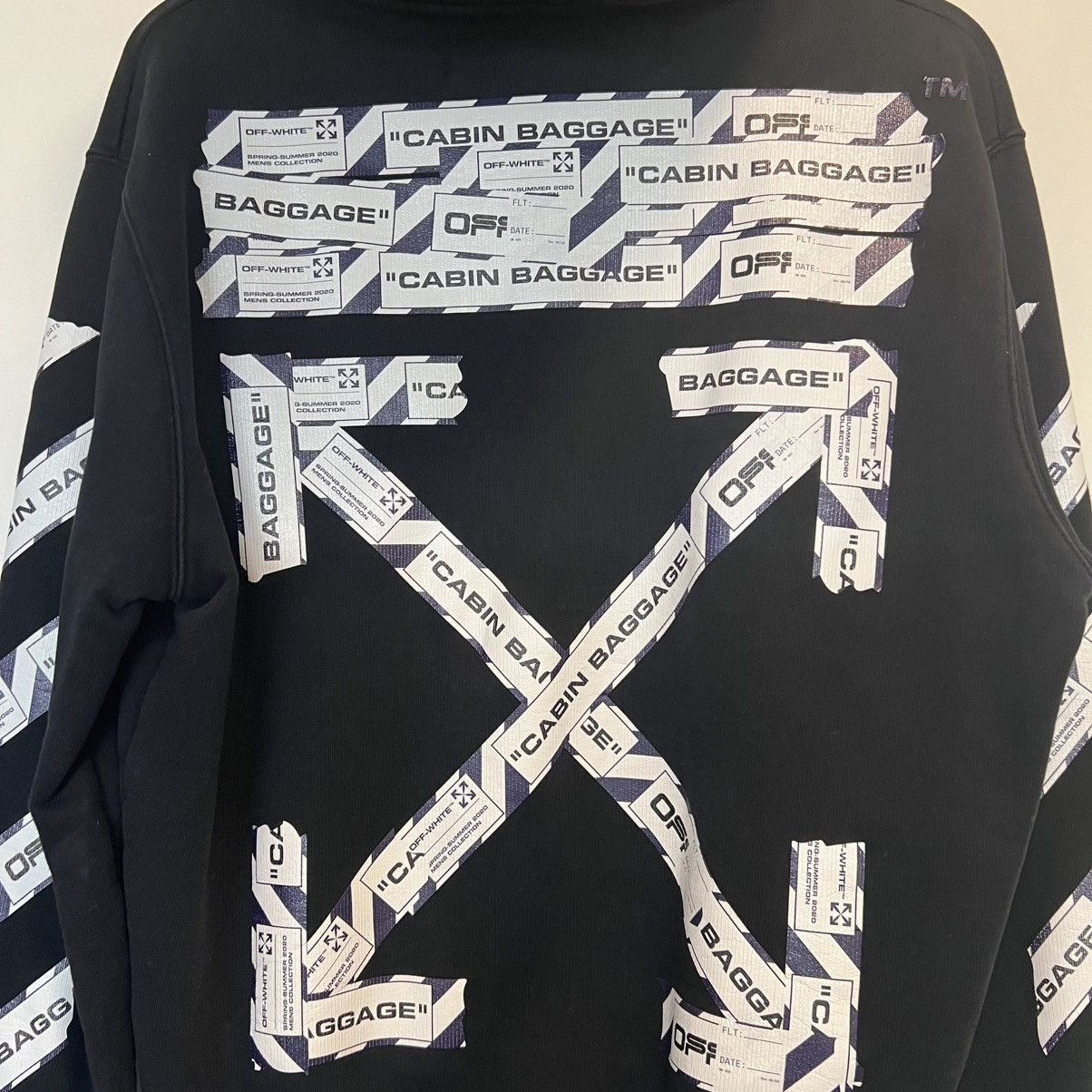 Off-White Off White Airport Tape Hoodie Black Size US M / EU 48-50 / 2 - 3 Thumbnail