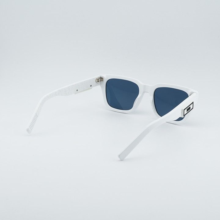 Dior Dior DIORB23 S1I 50B0 Sunglasses Shiny White Square Frame Size ONE SIZE - 4 Thumbnail