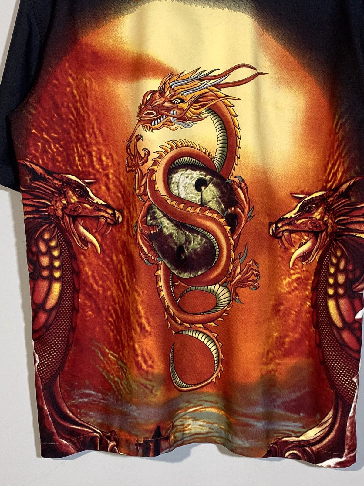Japanese Brand × Vintage Vintage Y2k Dragon Japanese Avant Garde streetwear shirt Size US XL / EU 56 / 4 - 3 Thumbnail