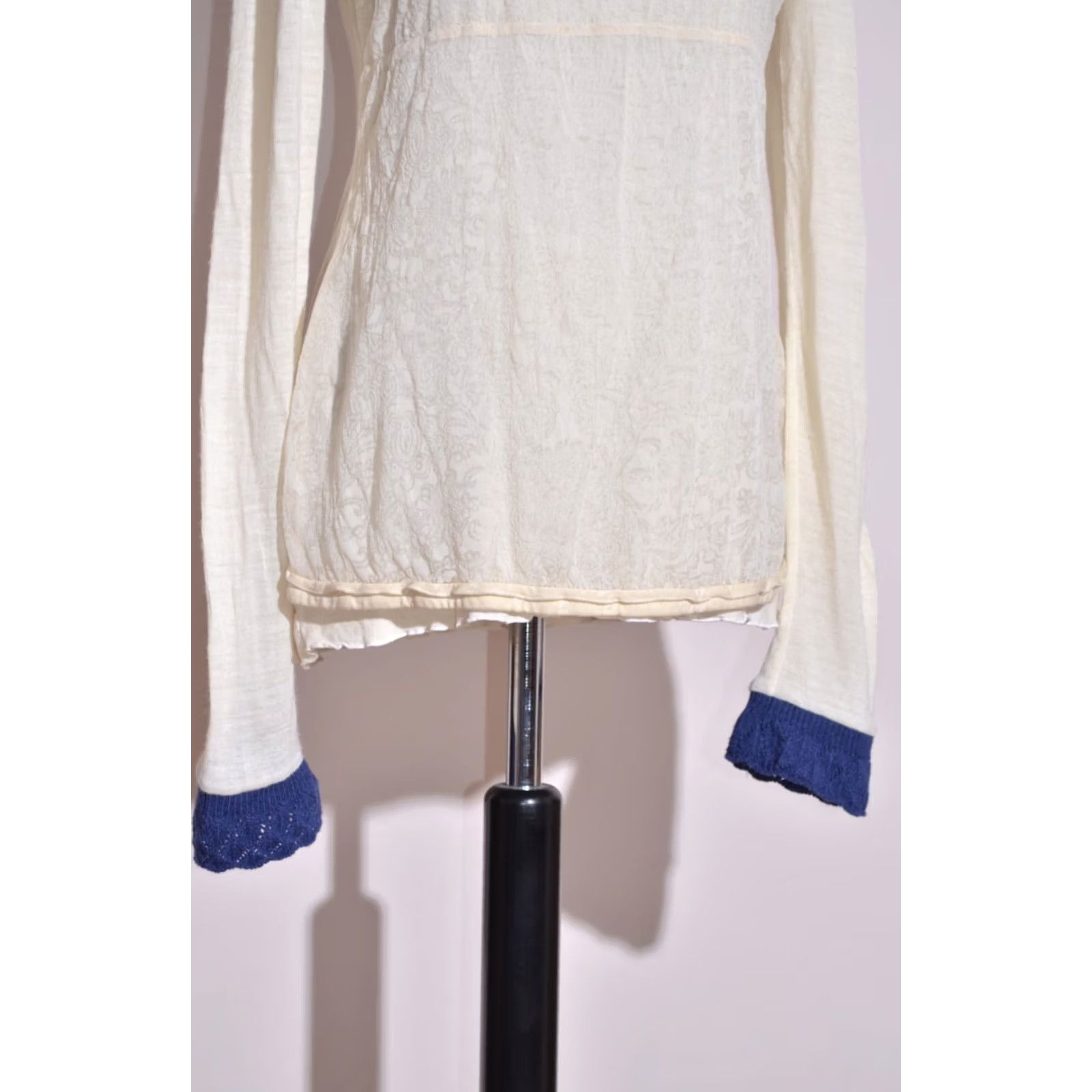 Vintage Elisa Cavaletti Jumper Women Ivory Long Sleeve Knit Wool/Cotton L Size L / US 10 / IT 46 - 4 Thumbnail