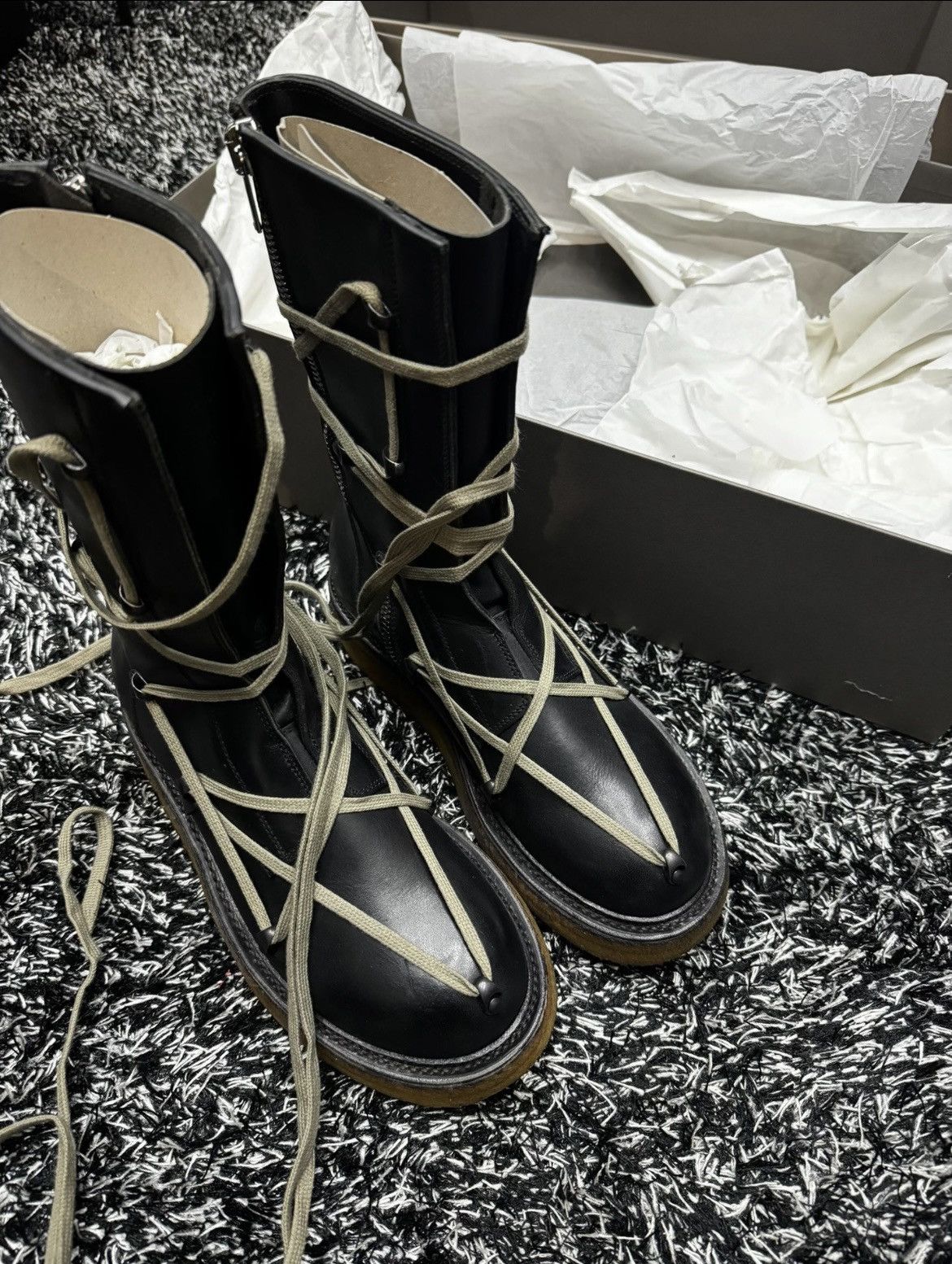 Rick Owens Rick Owens FW17 Glitter Pentagram Creeper boots sz41.5 Size US 8.5 / EU 41-42 - 3 Thumbnail