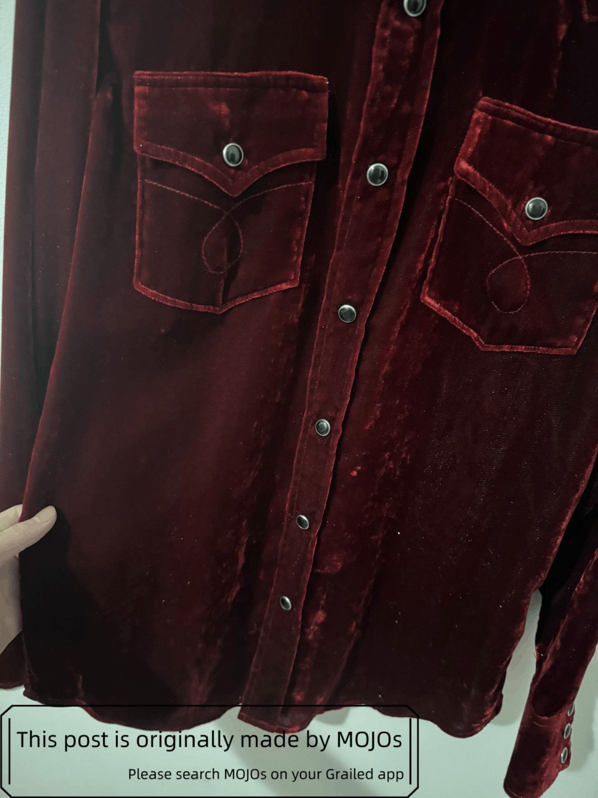Saint Laurent Paris Saint Laurent Paris 16AW Velvet Western Shirt mojos1718 Size US S / EU 44-46 / 1 - 3 Thumbnail