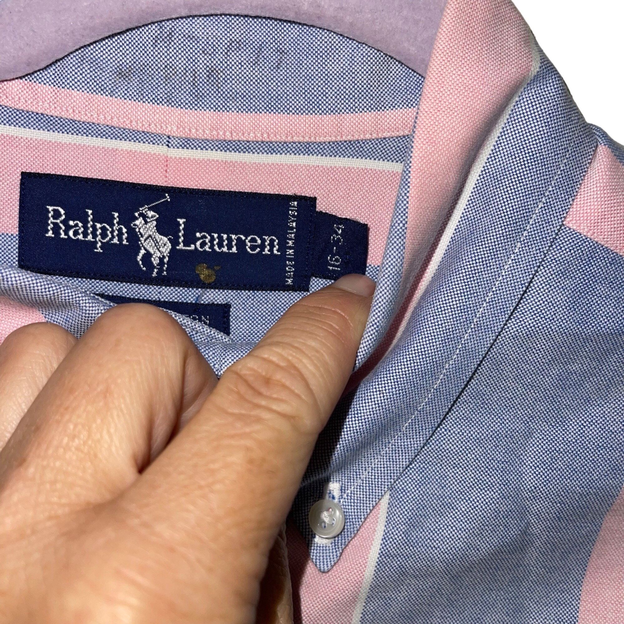 Ralph Lauren Ralph Lauren Vintage Mens Shirt Size 34 Blue Striped Size US XXS / EU 40 - 3 Thumbnail