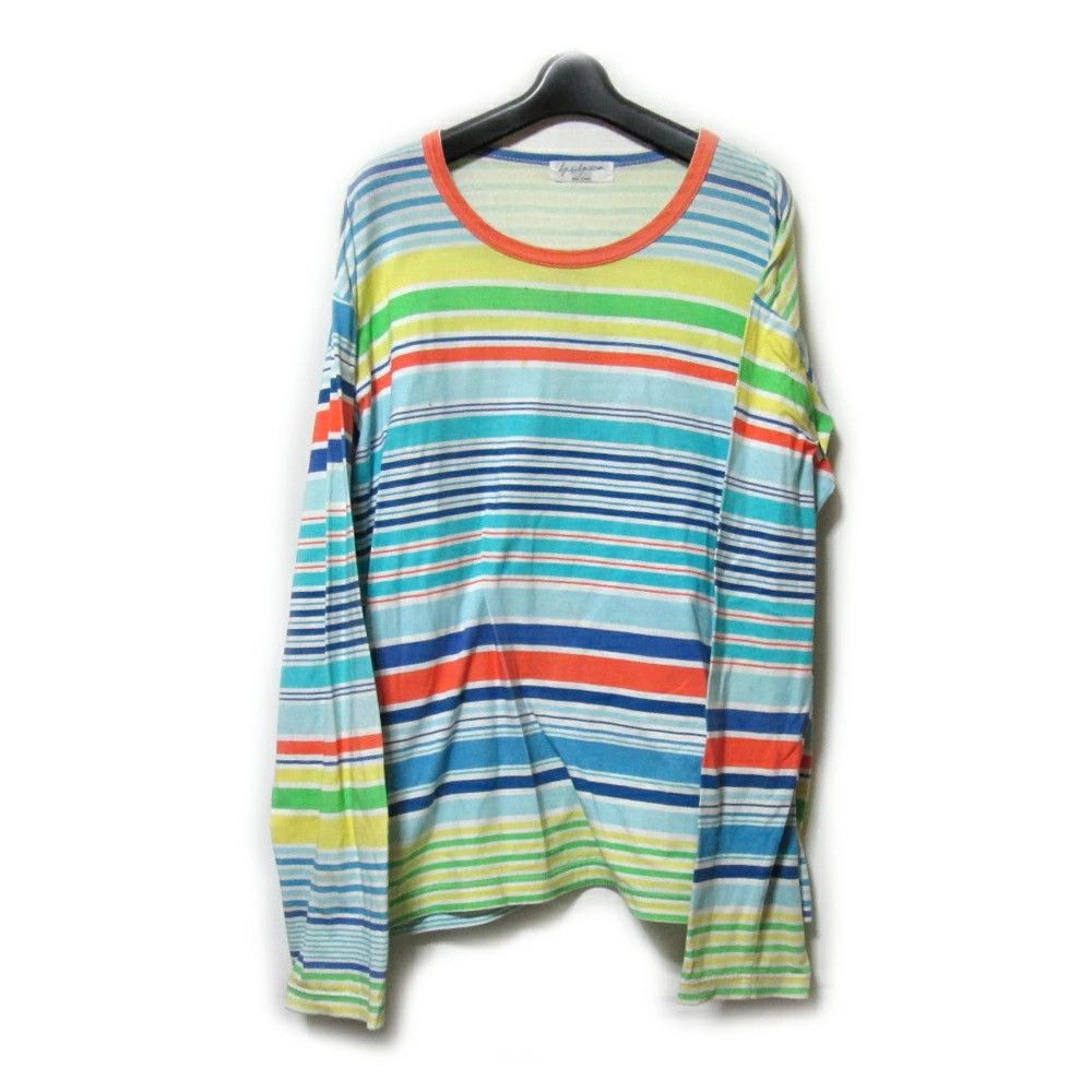 Yohji Yamamoto Y's HOMME Yohji Yamamoto Multi-border T-shirt Size US L / EU 52-54 / 3 - 1 Thumbnail