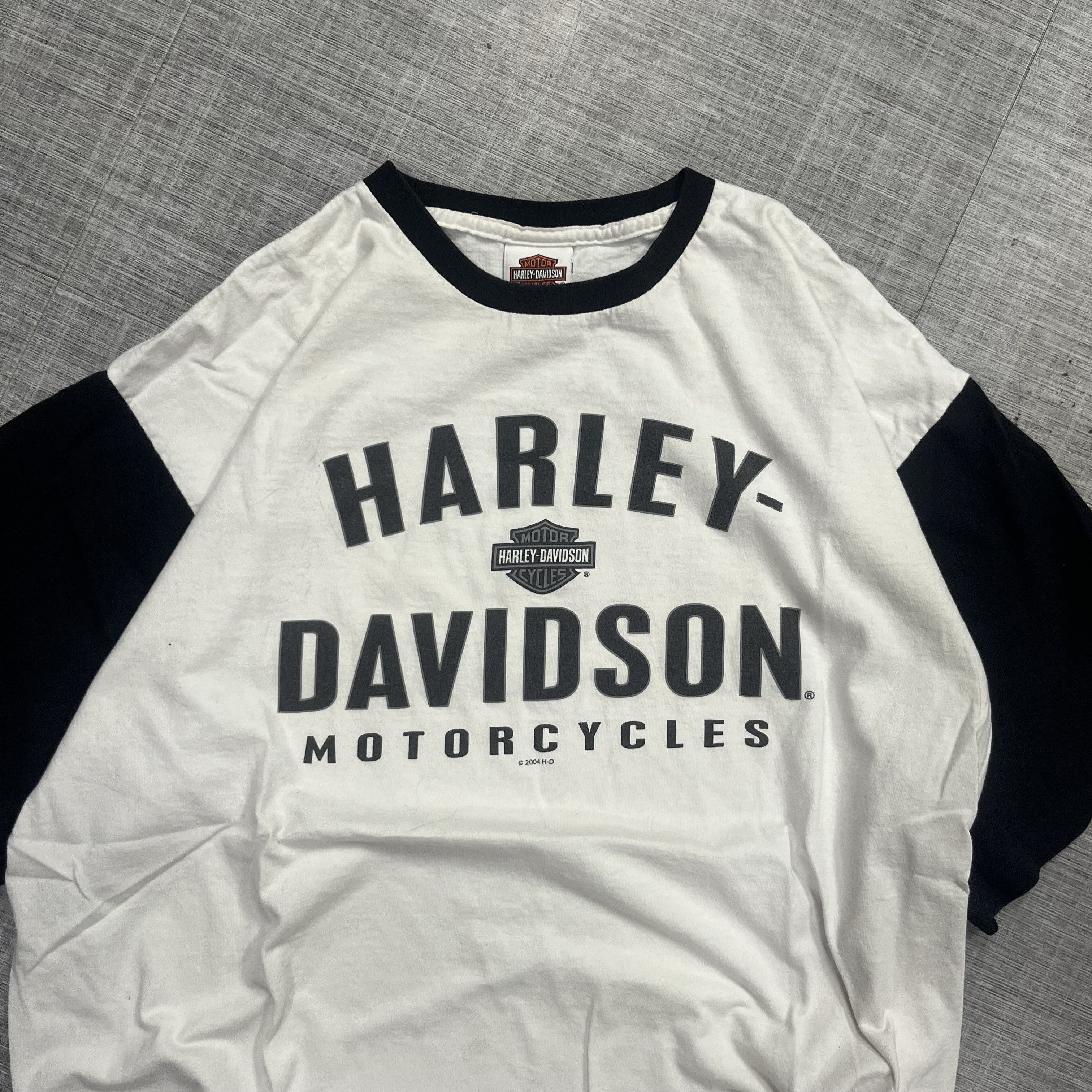 Harley Davidson × Vintage Crazy VTG Y2k Harley Davidson 2 tone tee Size US XL / EU 56 / 4 - 2 Thumbnail