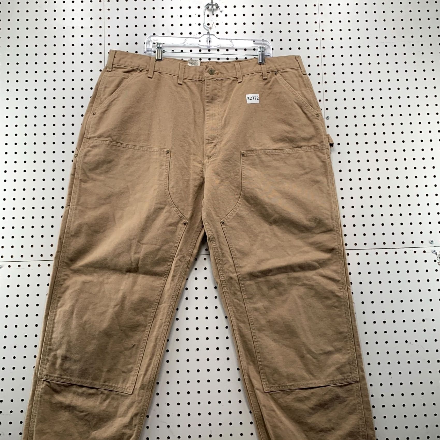 Carhartt VINTAGE Carhartt Pants Double Knee Canvas Mens 42x35 Brown USA Union Made Carhartt Pants Men 42x35 Brown USA Carpenter Style Size US 42 / EU 58 - 4 Thumbnail