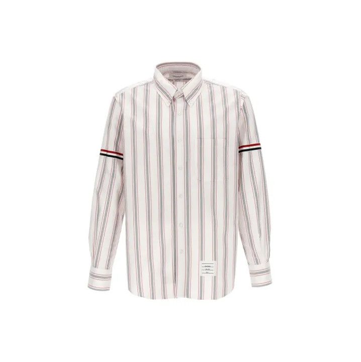 Thom Browne Thom Browne Striped Long Sleeve Button-Up Shirt Size US M / EU 48-50 / 2 - 1 Thumbnail