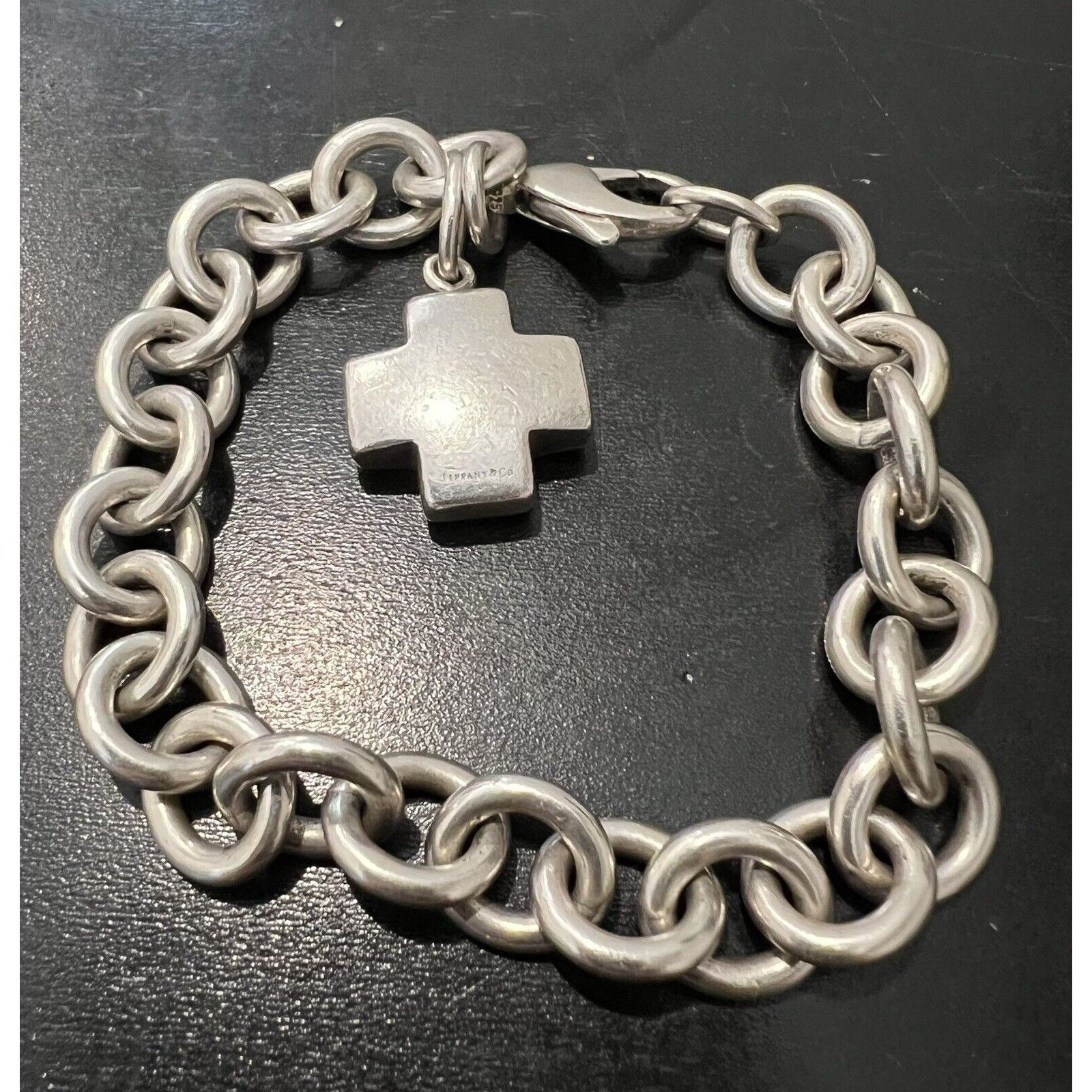 Tiffany & Co. Tiffany & Co. 925 7.50" Cross Tag Charm Bracelet Size ONE SIZE - 1 Thumbnail