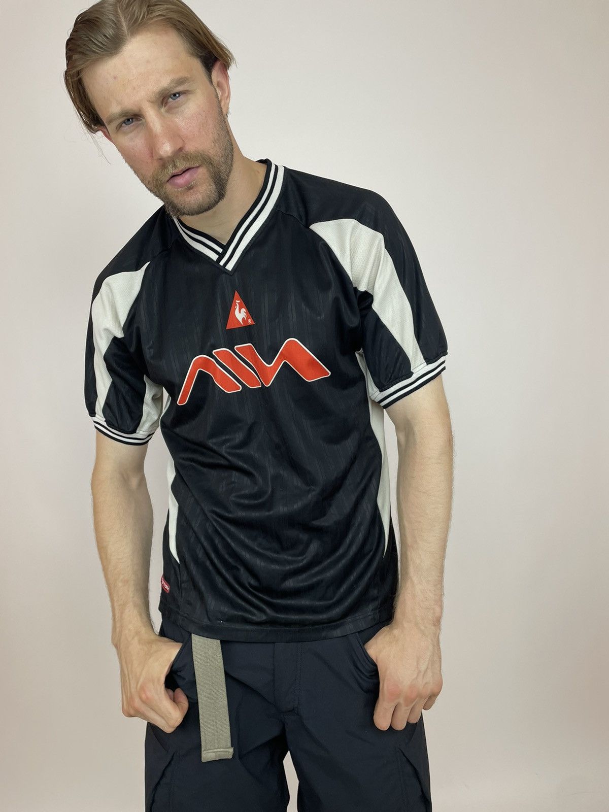Le Coq Sportif × Vintage Le Coq Sportif Training Jersey Shirt Black Triatom Size US XL / EU 56 / 4 - 7 Thumbnail