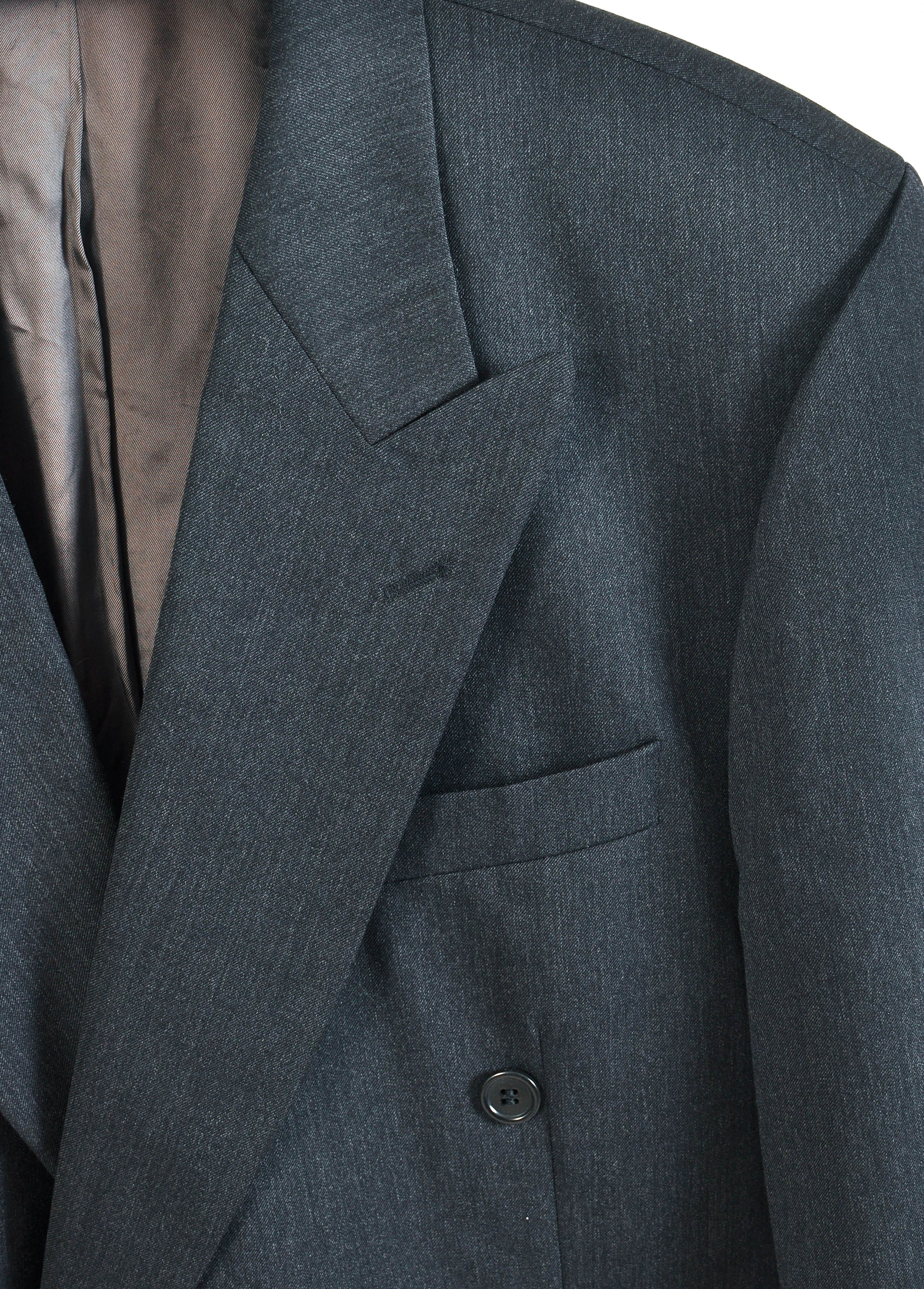 Other Vintage 80s double breasted suit in grey Size 40R - 3 Thumbnail