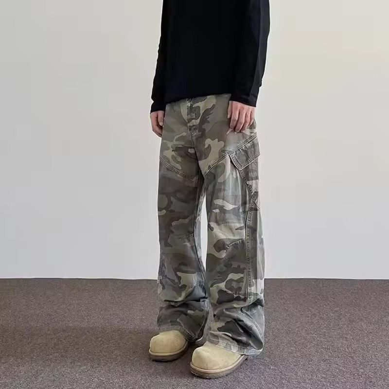 VIBE Baggy Camo Cargo Pants – Oversized Stacking Silhouette Size US 31 - 2 Thumbnail
