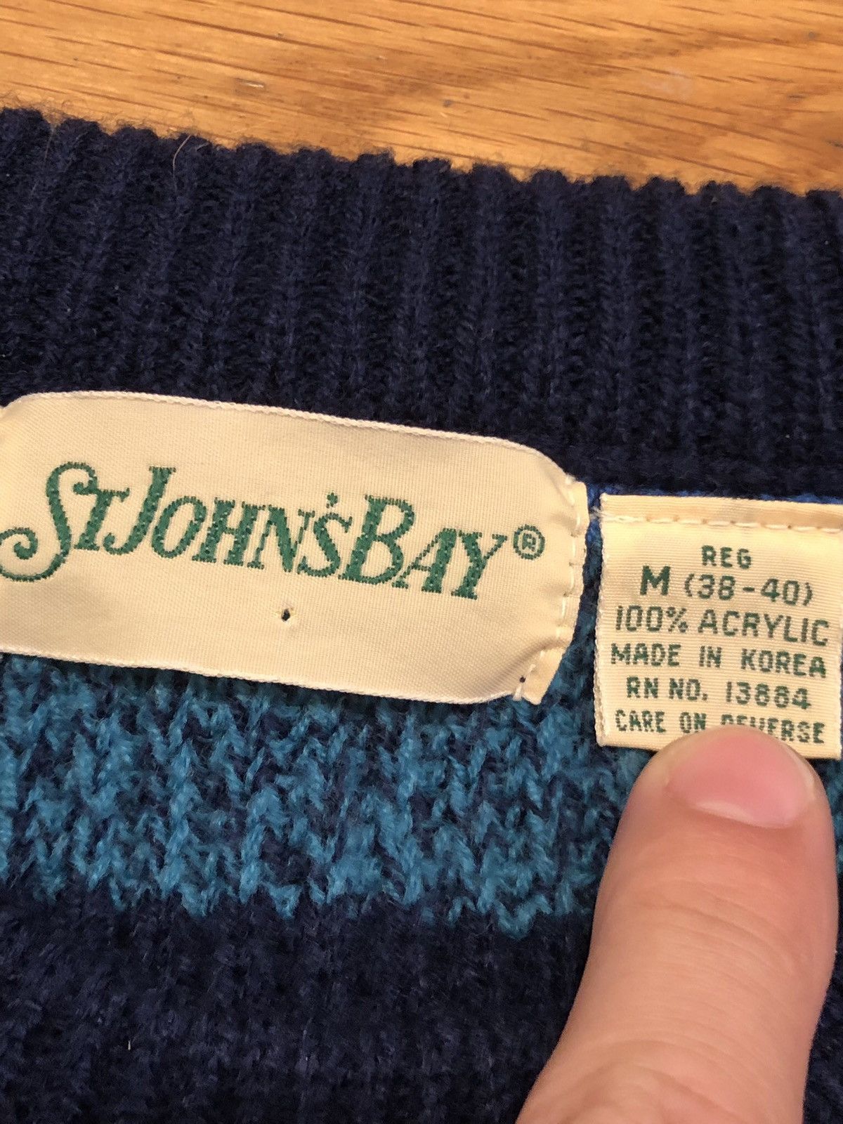 St. Johns Bay × Vintage 90s St. John’s Bay Striped Knit Sweater Size US M / EU 48-50 / 2 - 4 Thumbnail