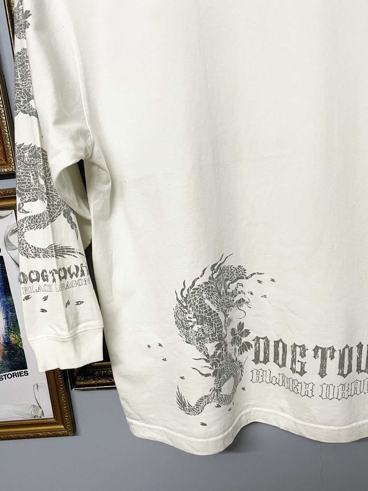 Designer Vintage Og 1990s Dogtown Black Dragon Embroidery Longsleeve Size US XL / EU 56 / 4 - 11 Thumbnail