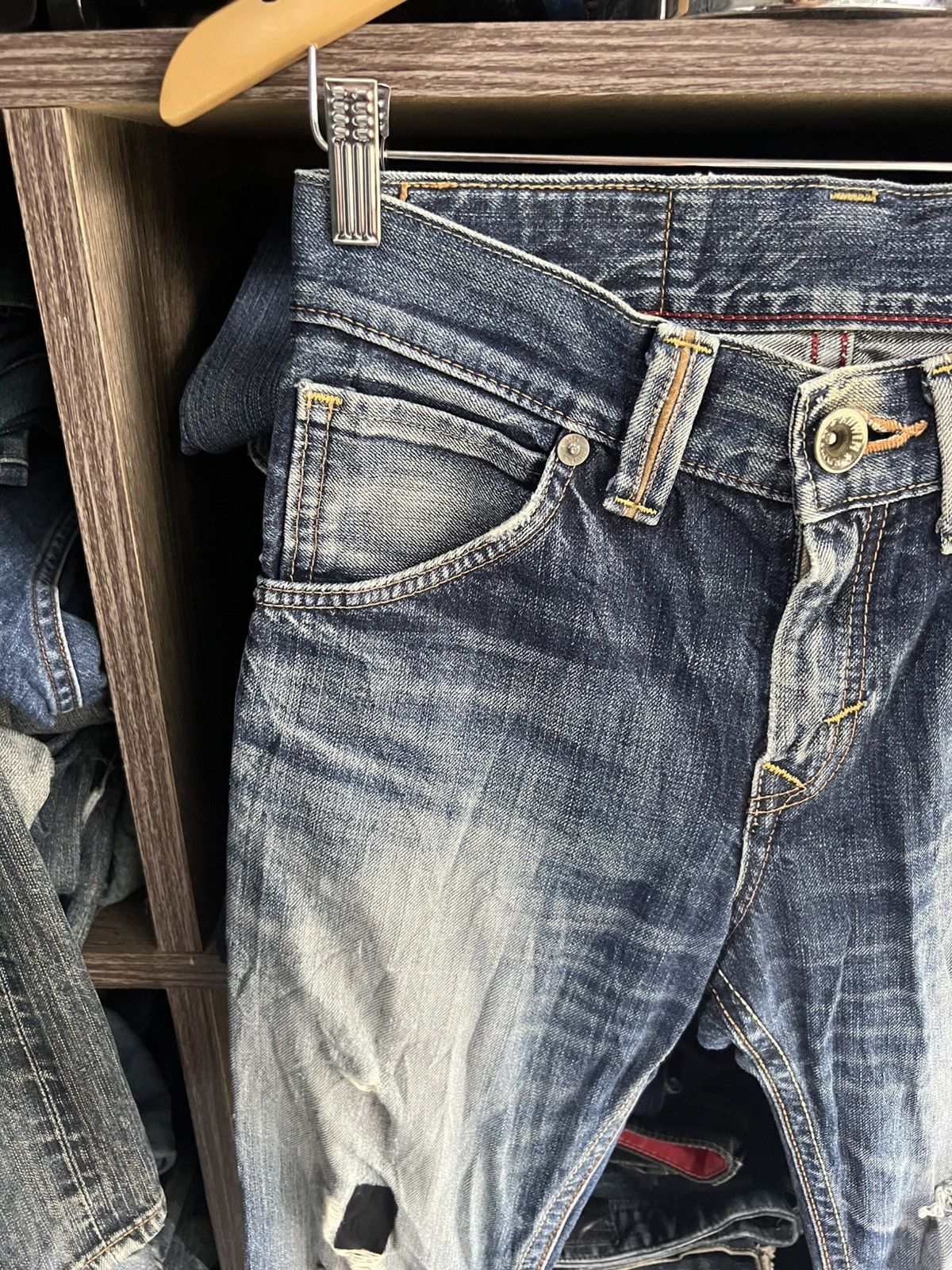 Edwin 🔥Rare Edwin Exclusive Vintage Distressed Denim Size US 29 - 9 Thumbnail