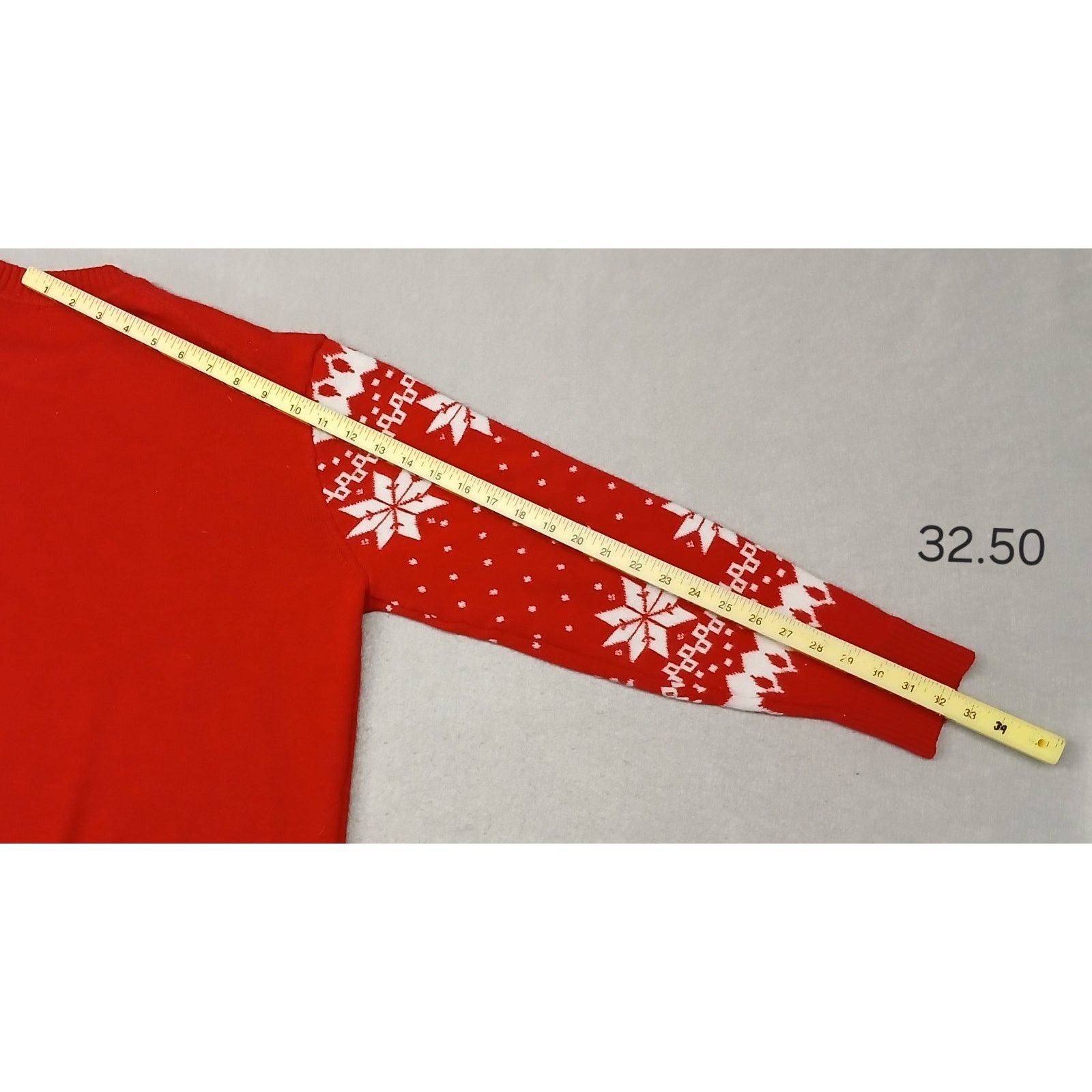 Other Unbranded (No Size) Red Knitted Crew Neck Ugly Sweater Size M / US 6-8 / IT 42-44 - 6 Thumbnail