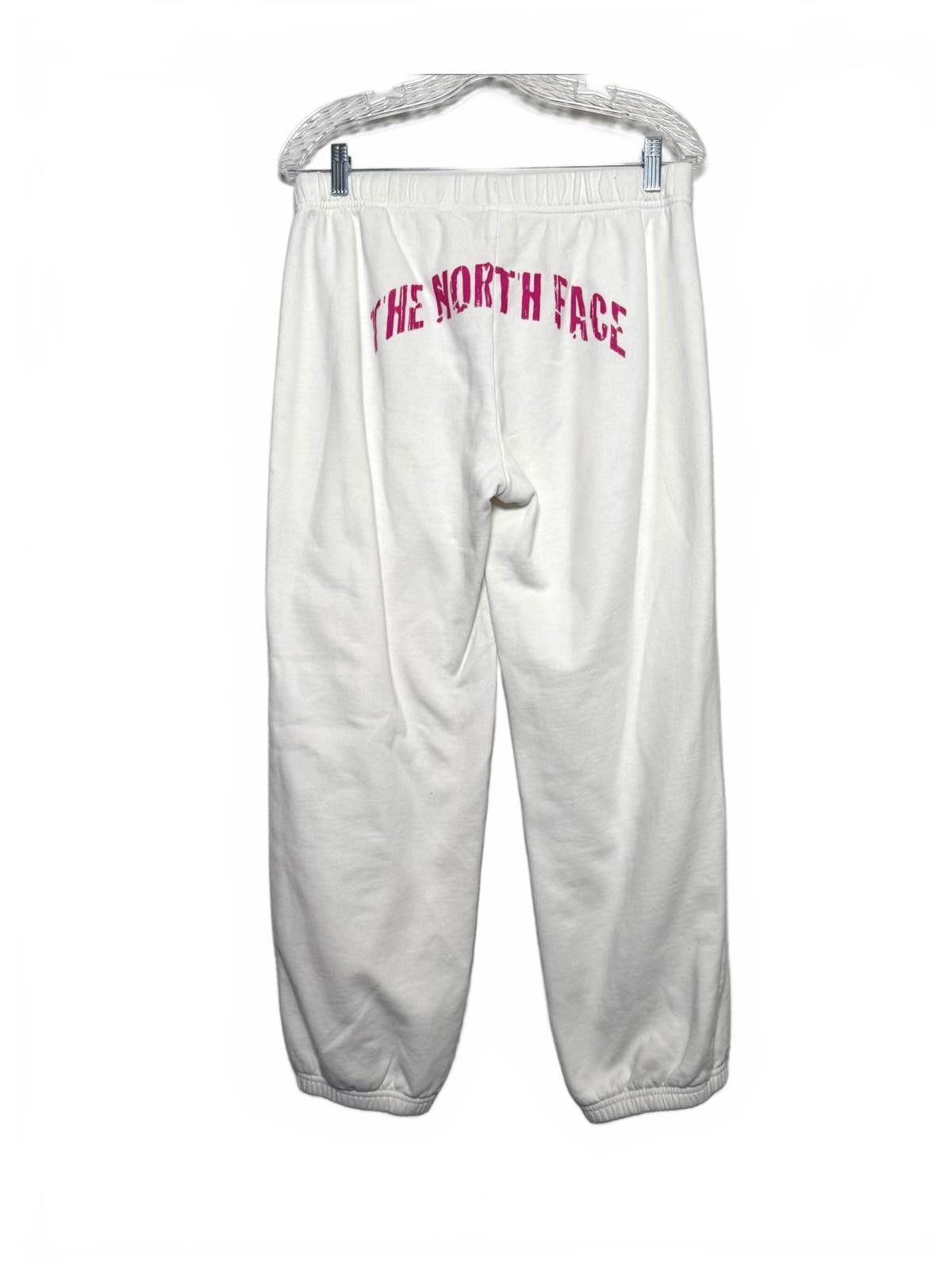 The North Face The North Face White Sweatpants with Pink Accents Size 36" / US 14 / IT 50 - 1 Thumbnail