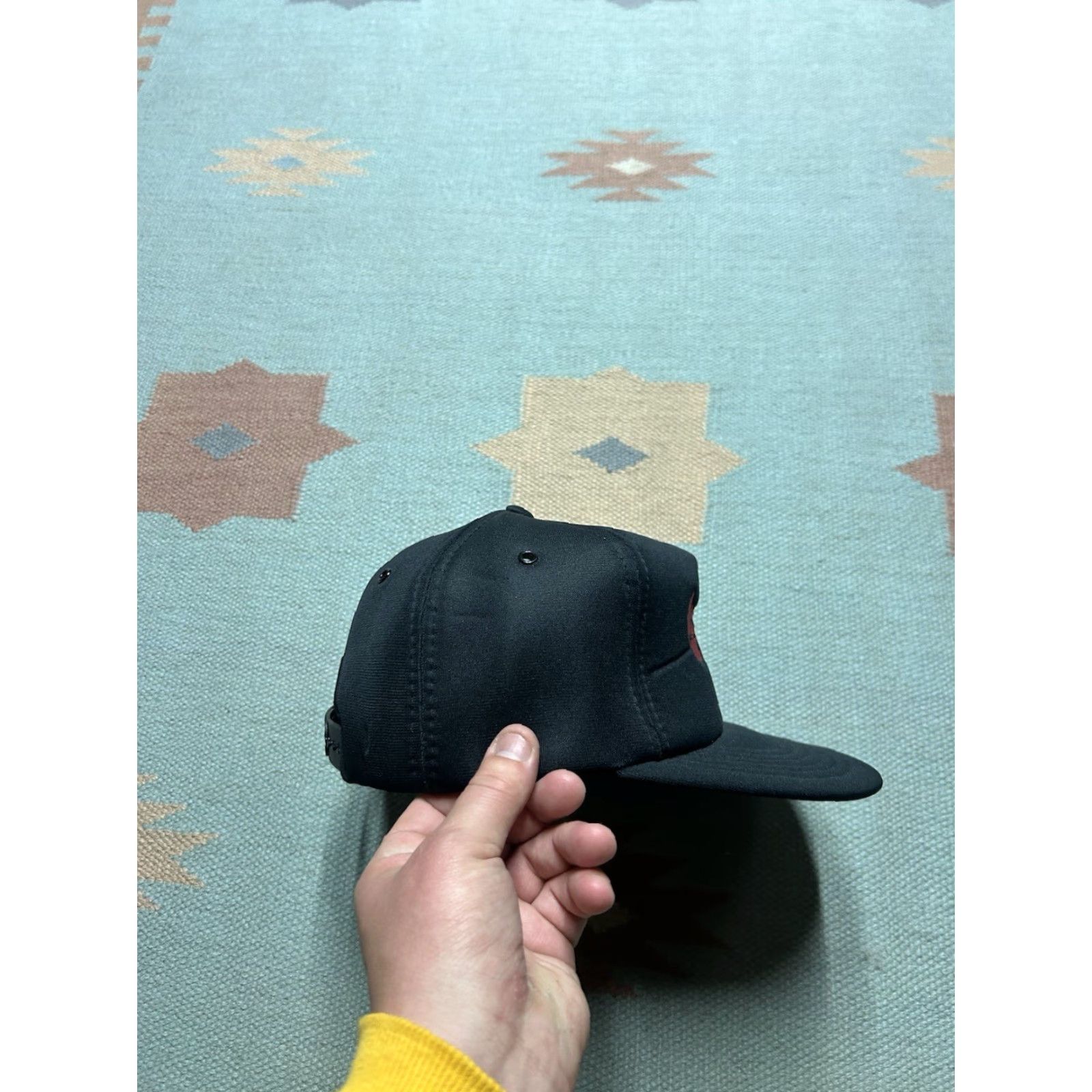 Vintage VINTAGE SnapBack hat cap con Agra Berger and company farm black red adjustable Mens Adjustable Black Size ONE SIZE - 8 Thumbnail