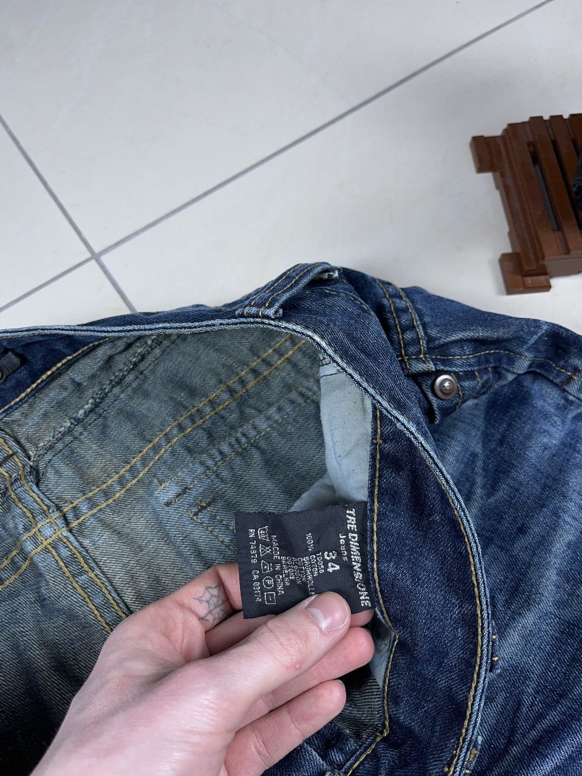 Japanese Brand × Vintage ➕ vintage distressed avant garde loose jeans y2k Size US 34 / EU 50 - 6 Thumbnail