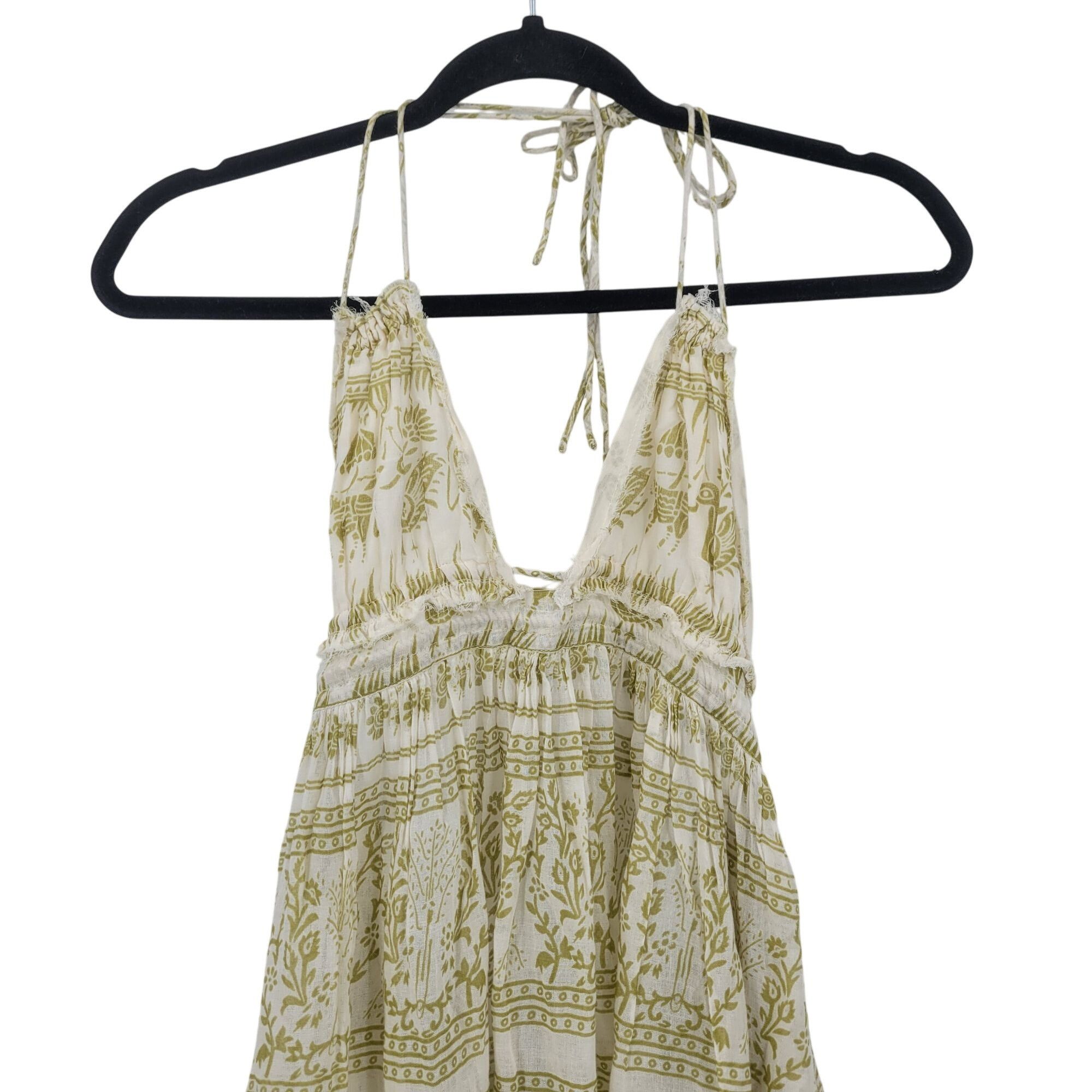 Free People Free People Womens Boho Maxi Dress Halter Open Back Tiered S Size XS / US 0-2 / IT 36-38 - 6 Thumbnail